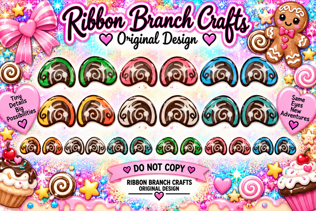 HOLIDAY #5 / ORIGINAL DESIGN / Resin eyes for clay / Ribbon Branch Crafts / air dry foam clay / porcelain clay / doll eyes / felt eyes
