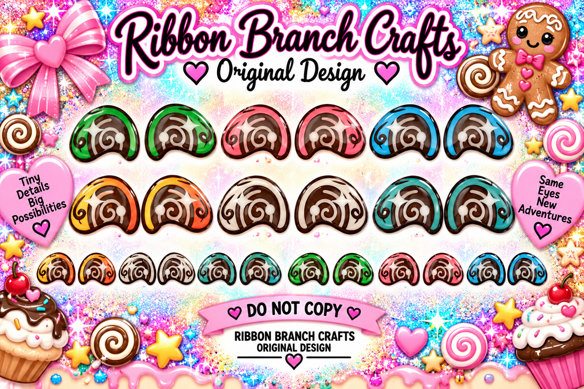 HOLIDAY #5 / ORIGINAL DESIGN / Resin eyes for clay / Ribbon Branch Crafts / air dry foam clay / porcelain clay / doll eyes / felt eyes