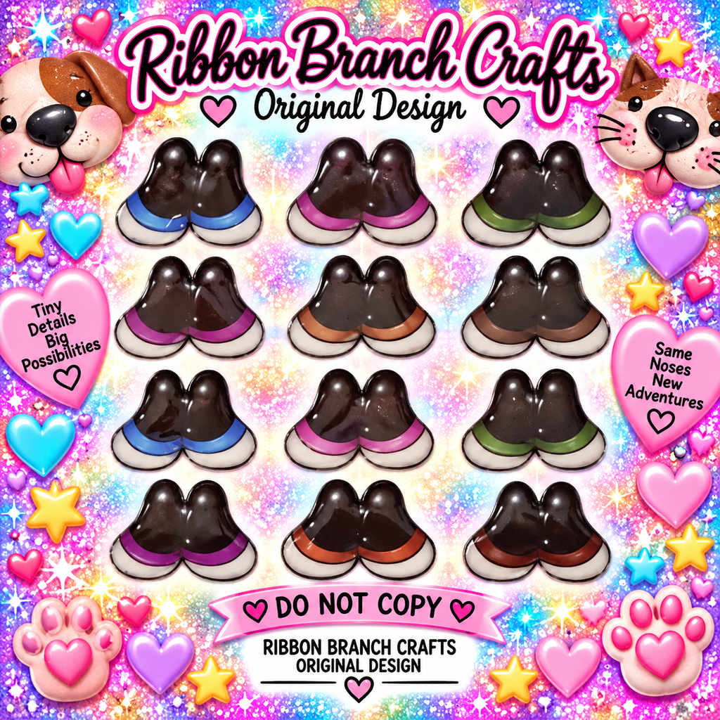 RBC#1 / ORIGINAL DESIGN / Resin eyes for clay / Ribbon Branch Crafts / air dry foam clay / porcelain clay / doll eyes / felt eyes