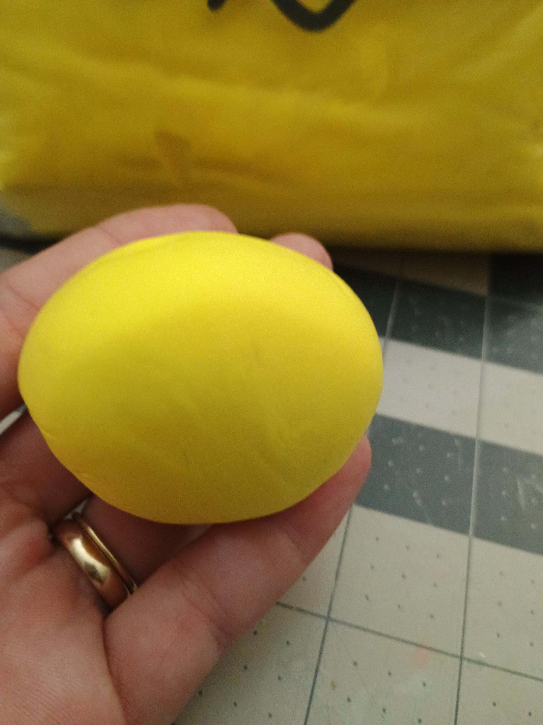 FIRM 1000grams (2.2lbs) YELLOW air dry foam clay / Ribbon Branch Crafts