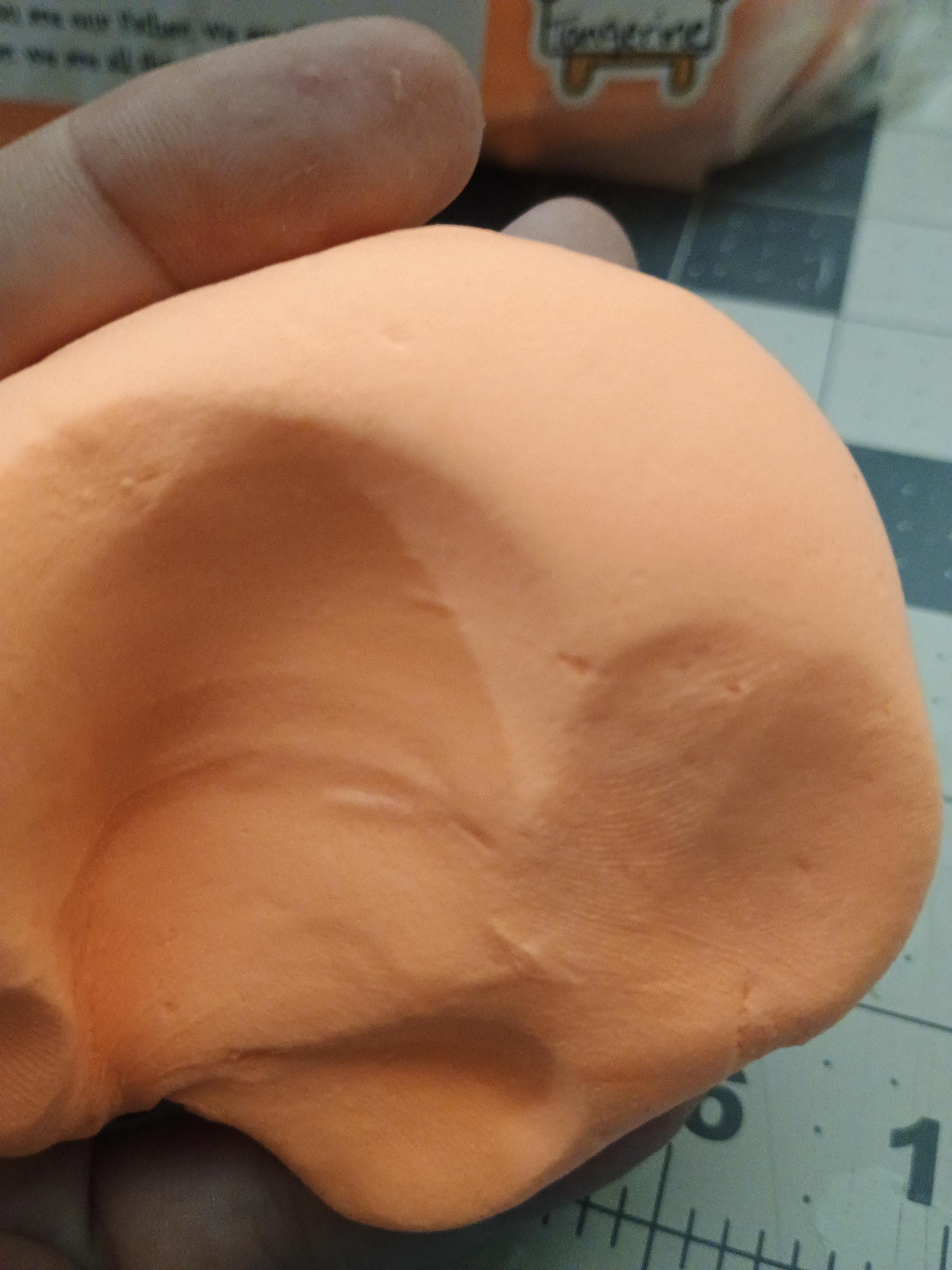 FIRM 100grams NEON ORANGE air dry foam clay