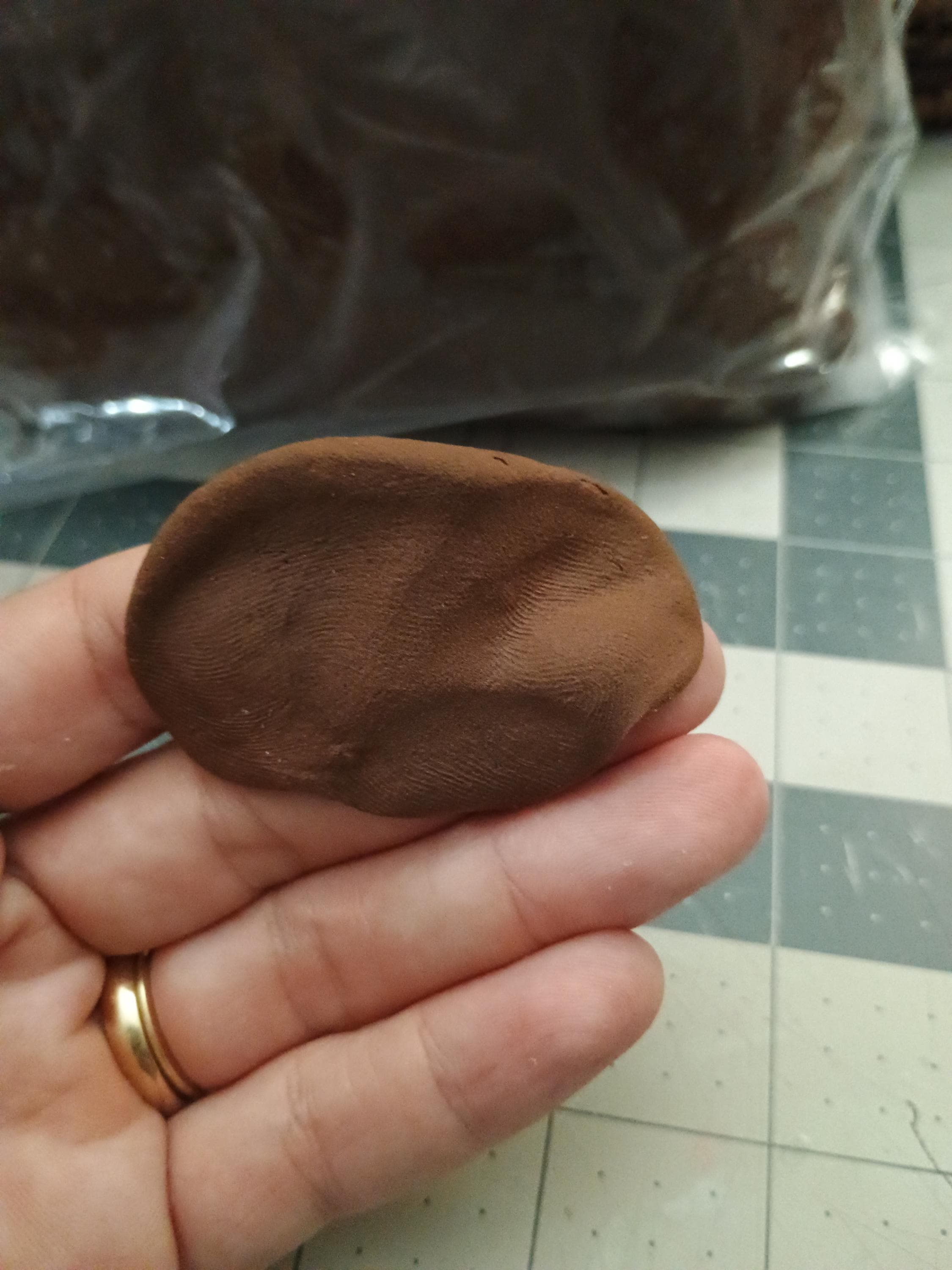 FIRM 1000g(2.2lbs) COFFEE BEAN air dry foam clay