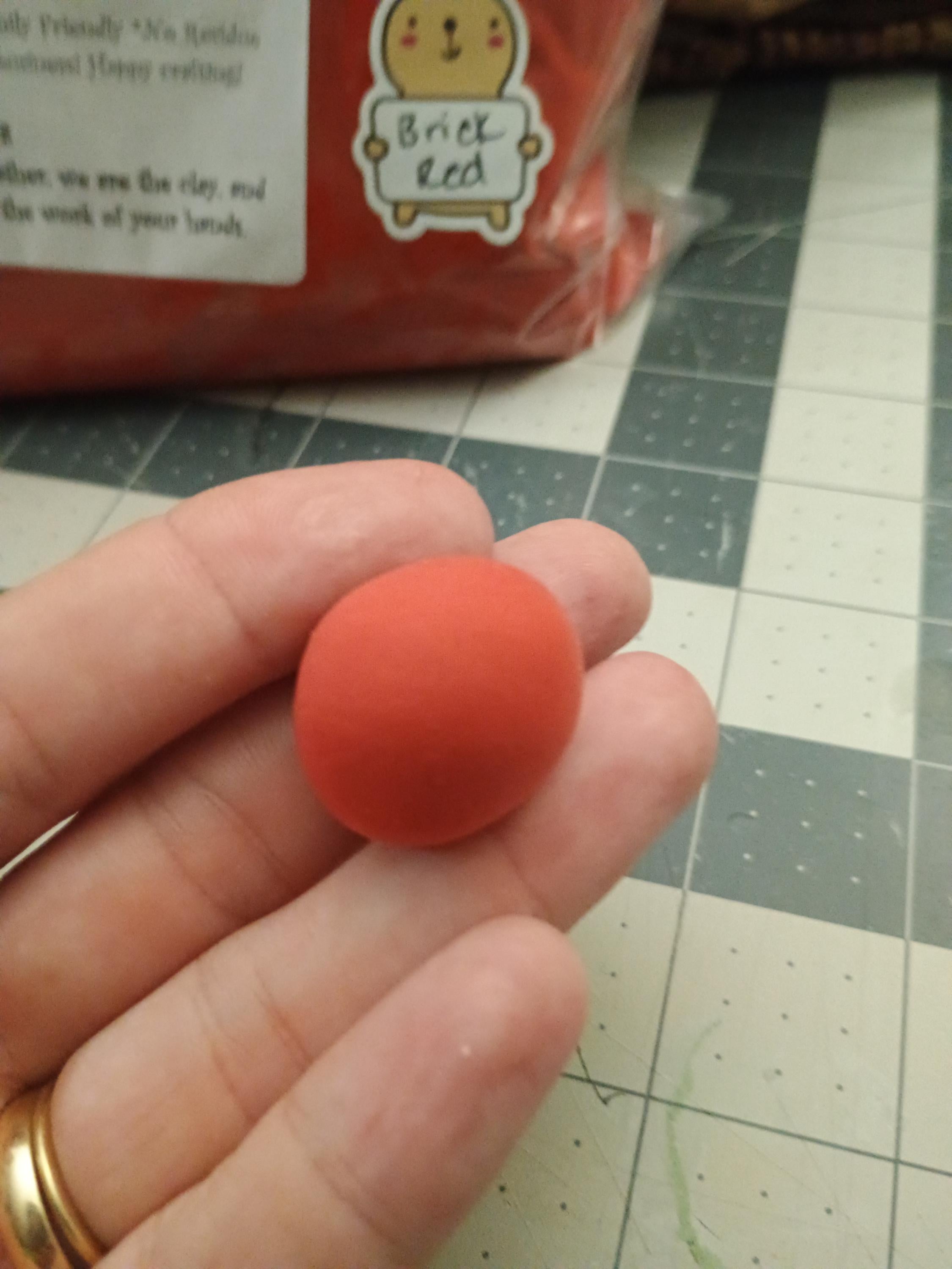 FIRM 500grams (1.1 lbs) BRICK RED air dry foam clay / Ribbon Branch Crafts
