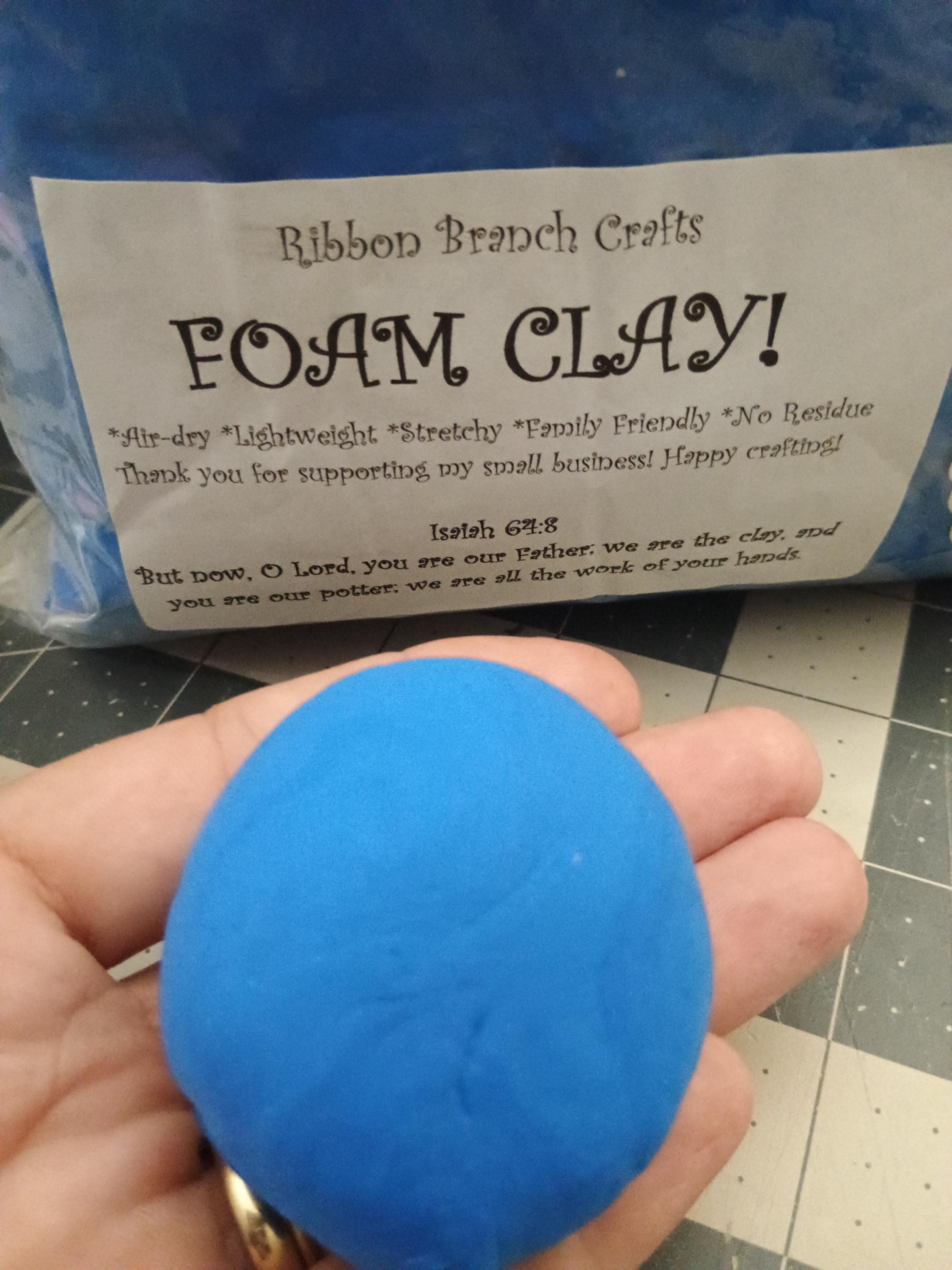 FIRM 100grams PRIMARY BLUE air dry foam clay
