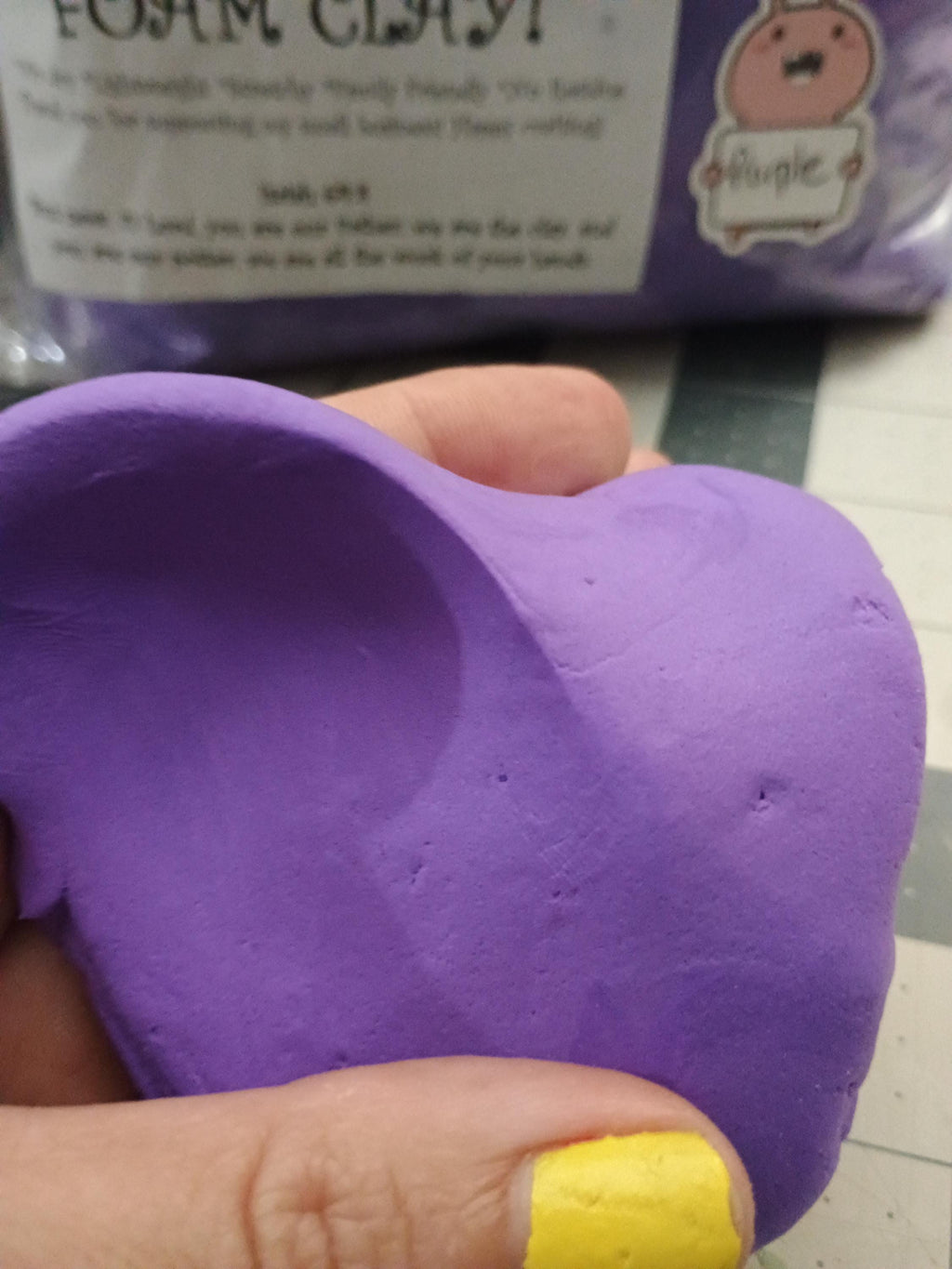 FIRM 100grams PURPLE air dry foam clay