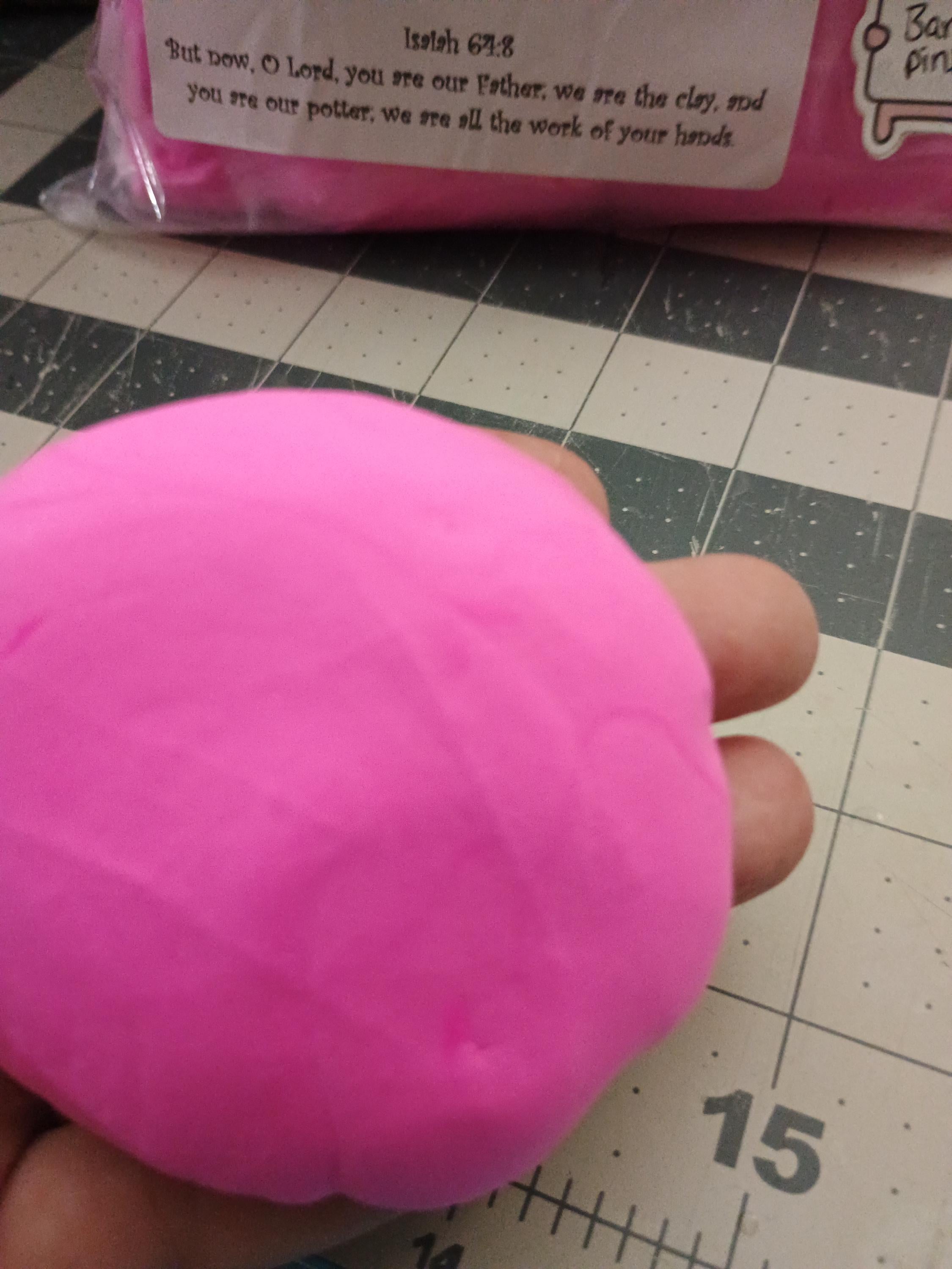 FIRM 100grams HOT PINK air dry foam clay