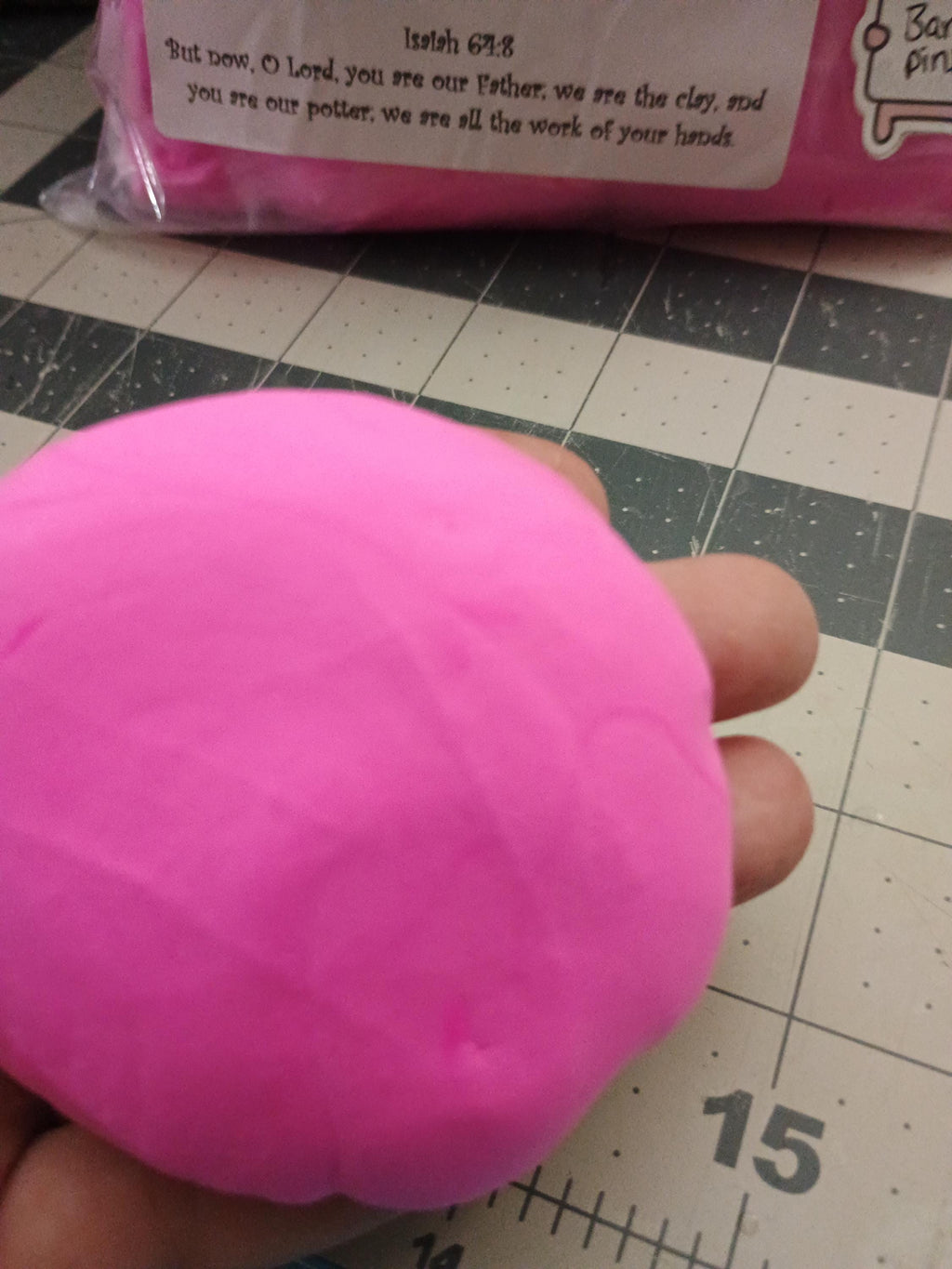 FIRM 1000grams(2.2lbs) HOT PINK air dry foam clay / Ribbon Branch Crafts
