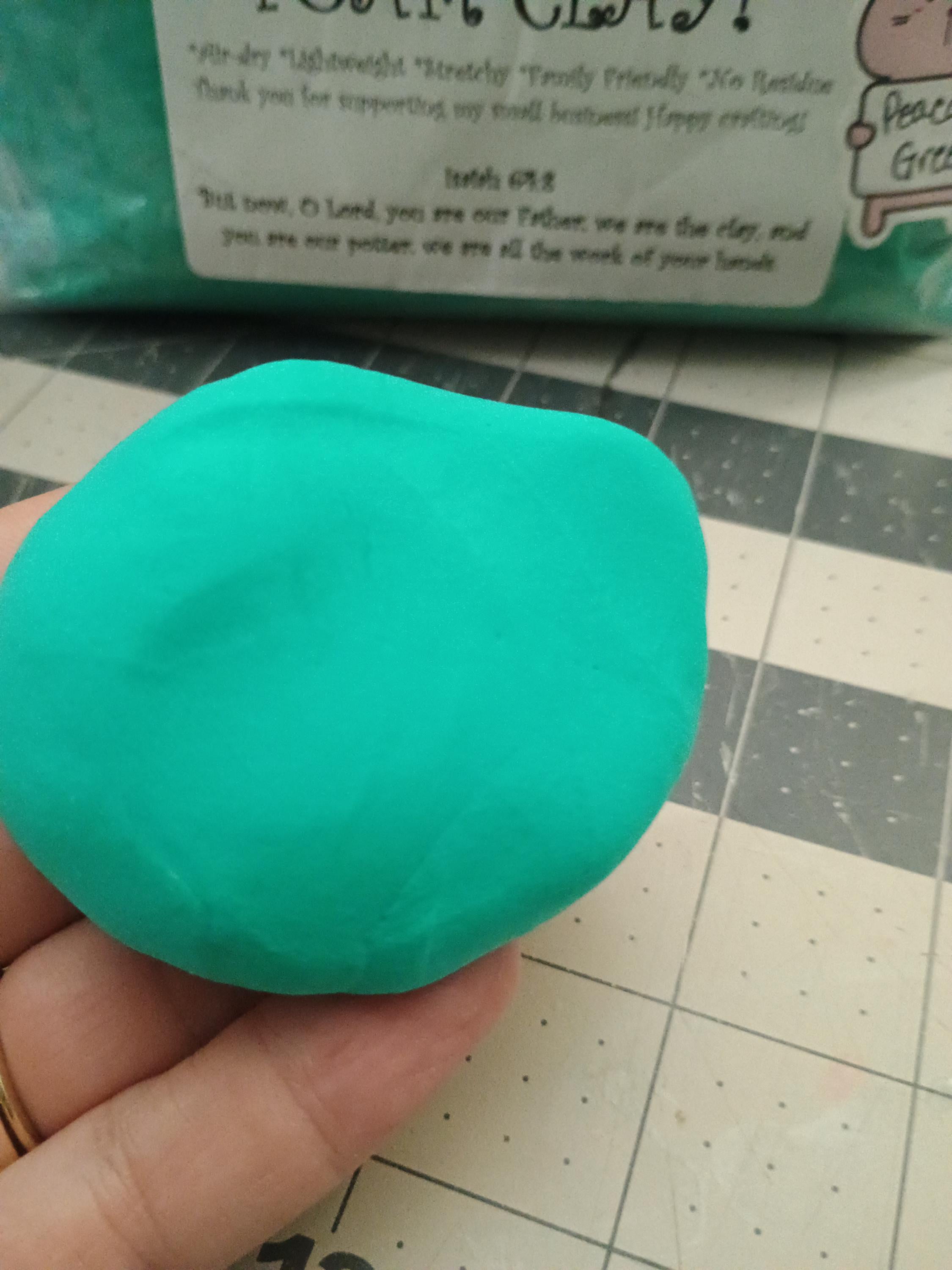 FIRM 100grams TURQUOISE / air dry foam clay / Ribbon Branch Crafts