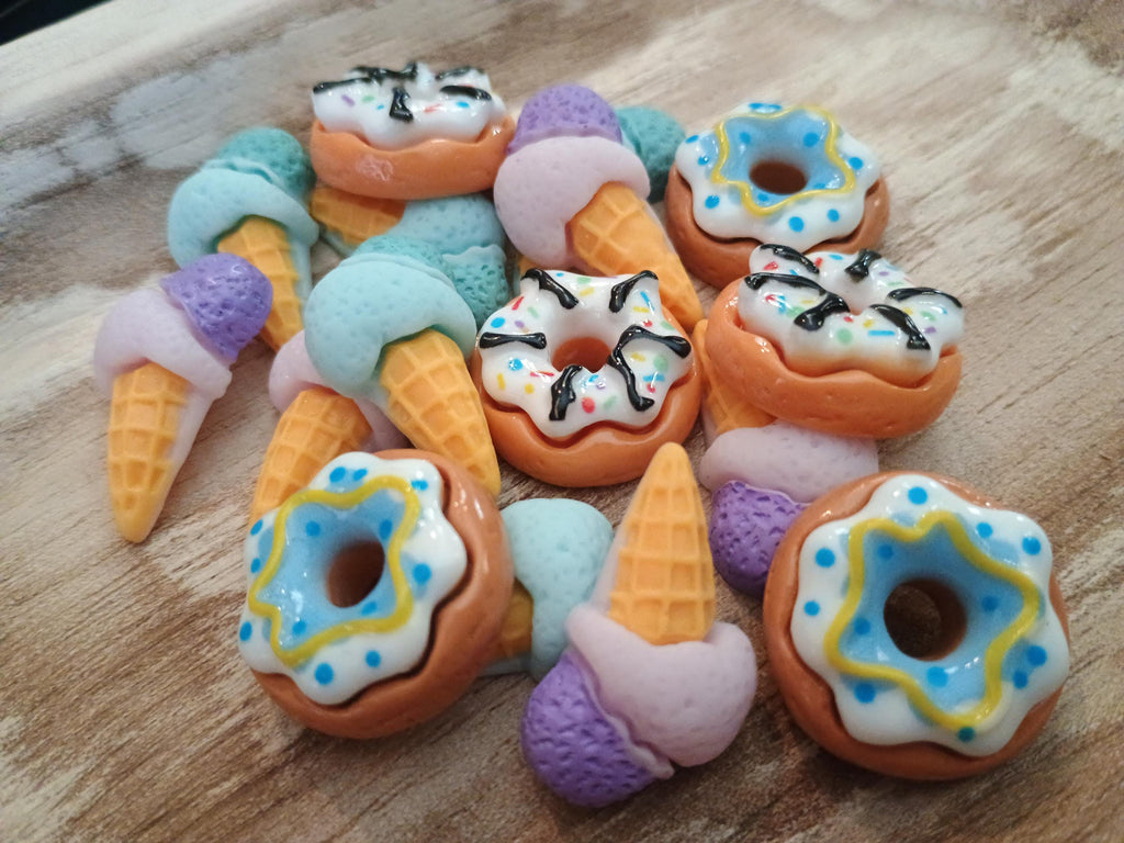 6pc donut & ice cream cabachons!