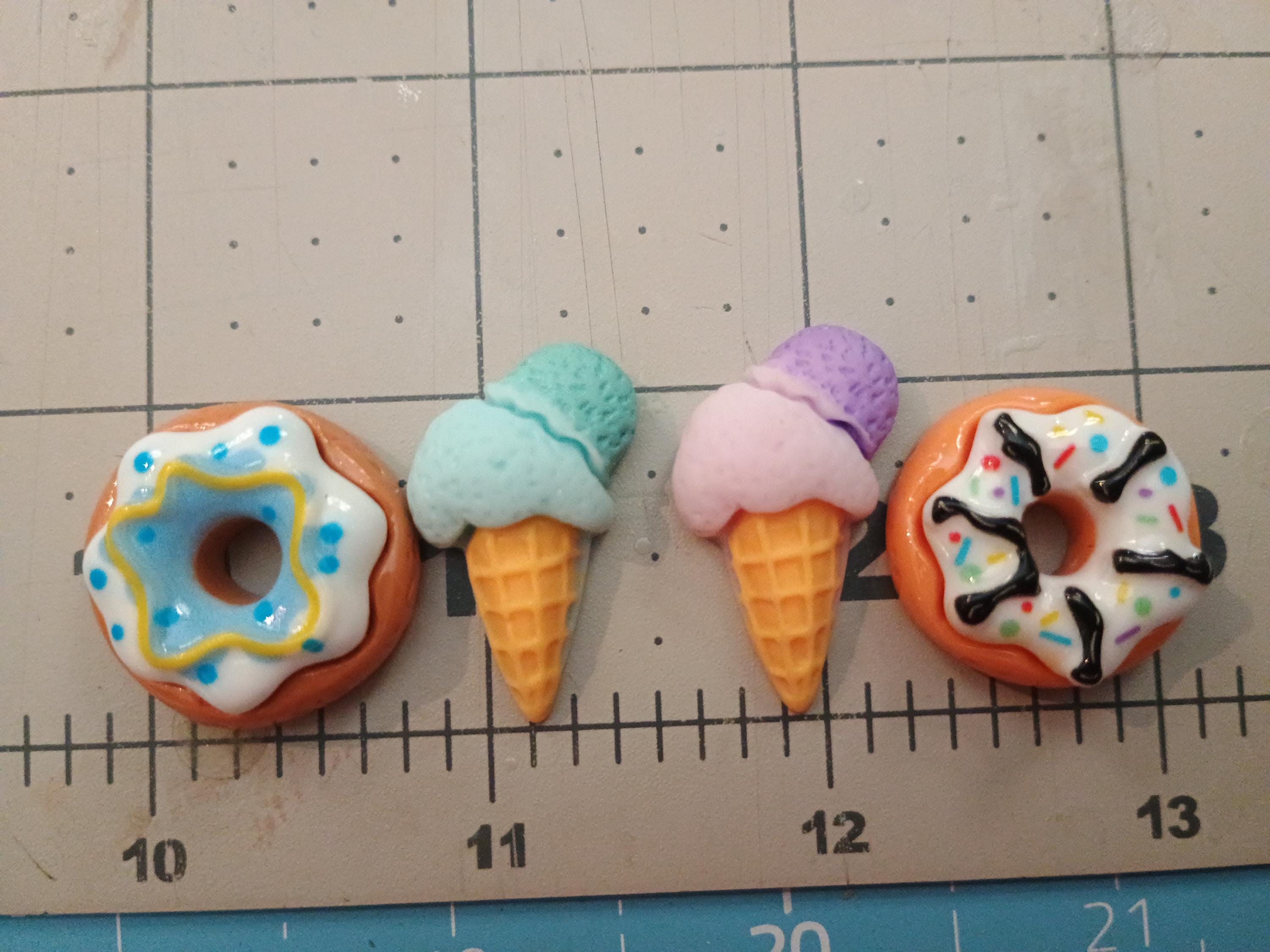 6pc donut & ice cream cabachons!