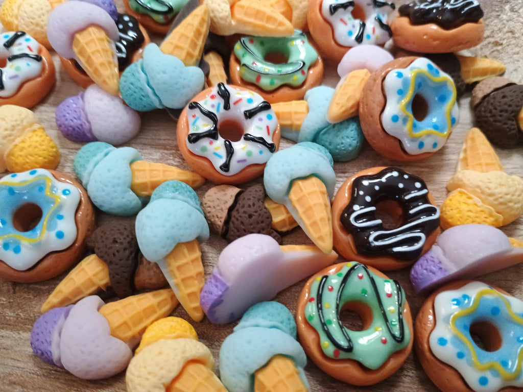 6pc donut & ice cream cabachons!