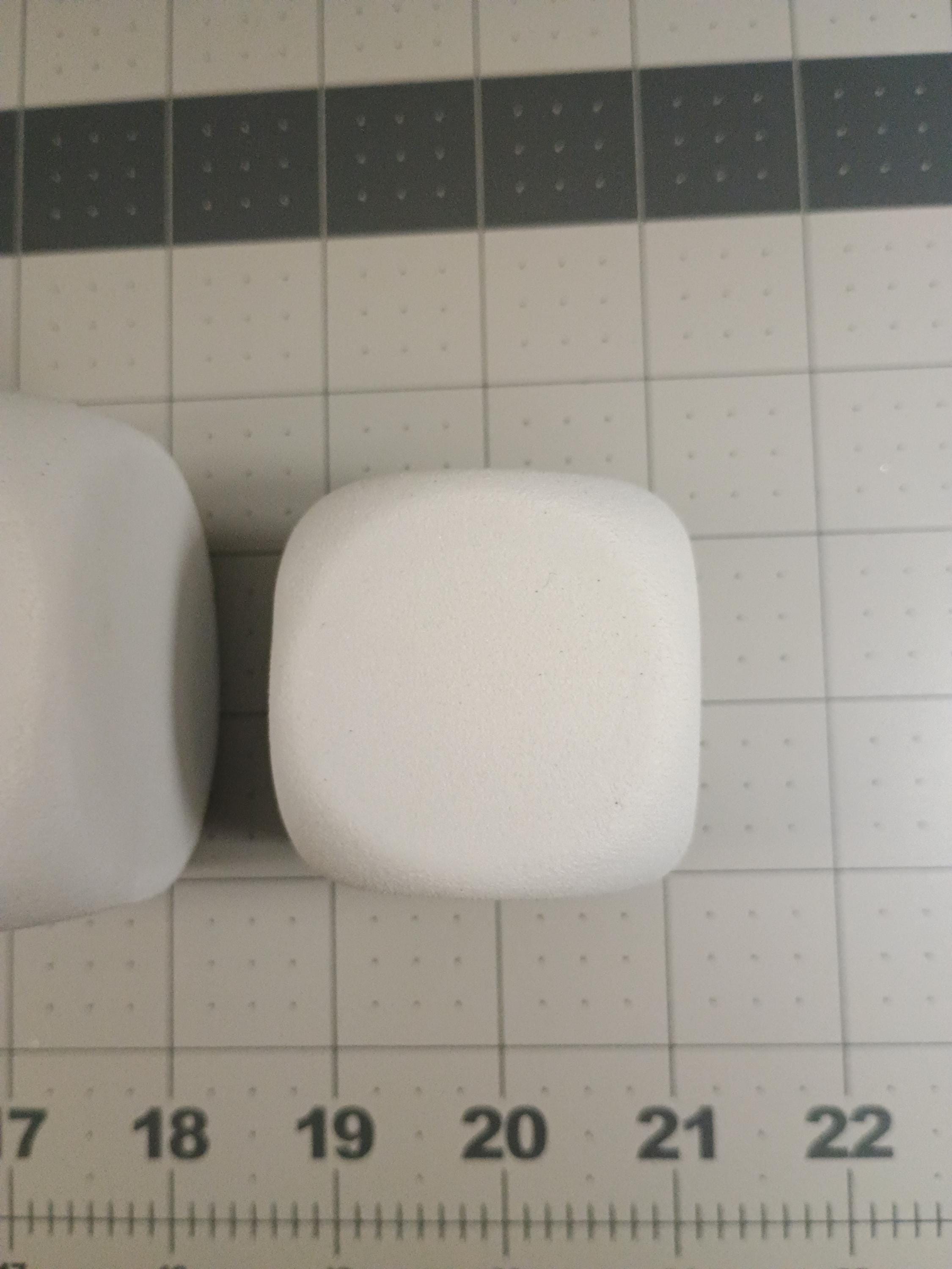 3 SIZES AVAILABLE white foam dice / dense cuttable craft foam / rounded square for crafting