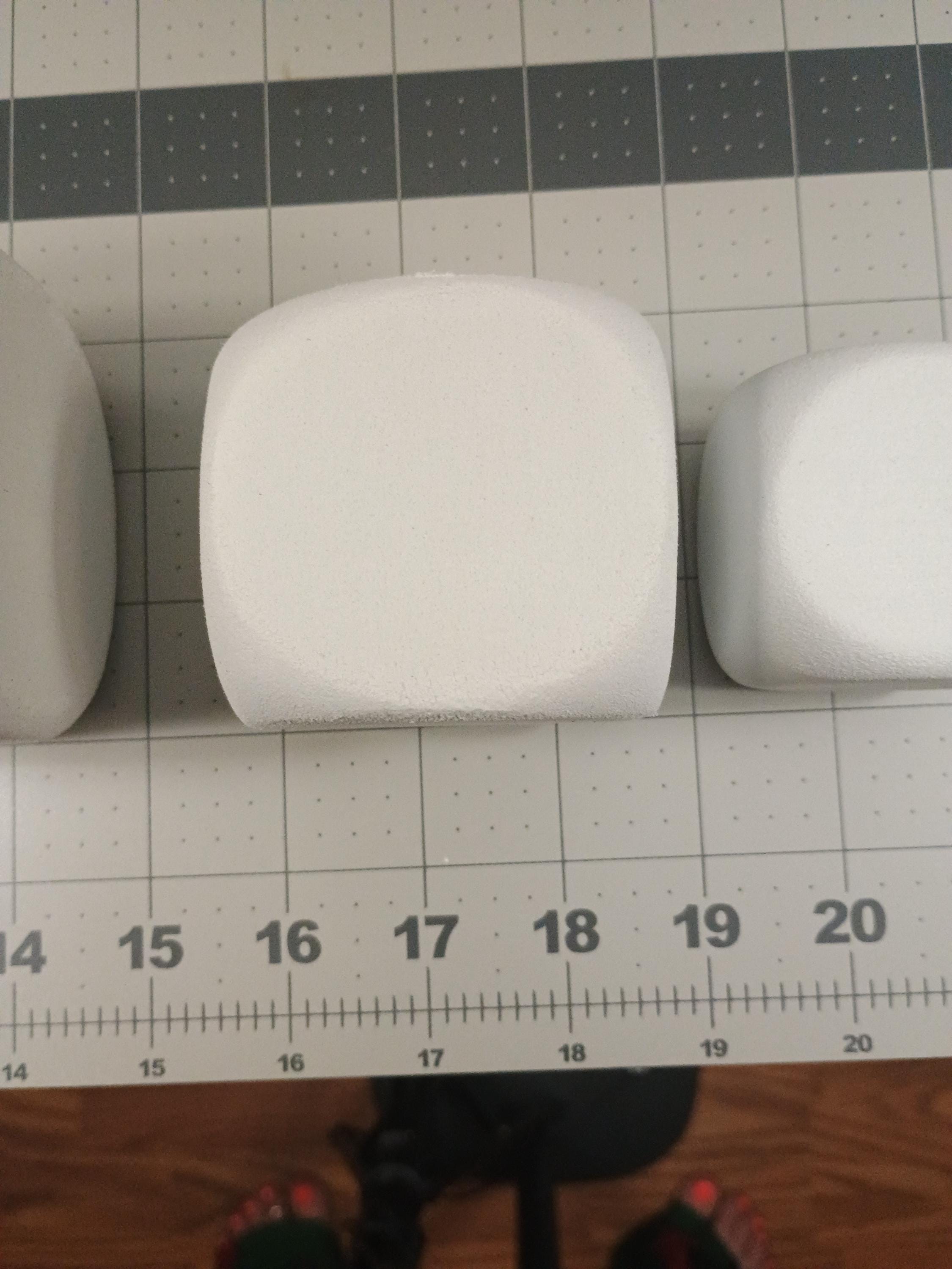 3 SIZES AVAILABLE white foam dice / dense cuttable craft foam / rounded square for crafting