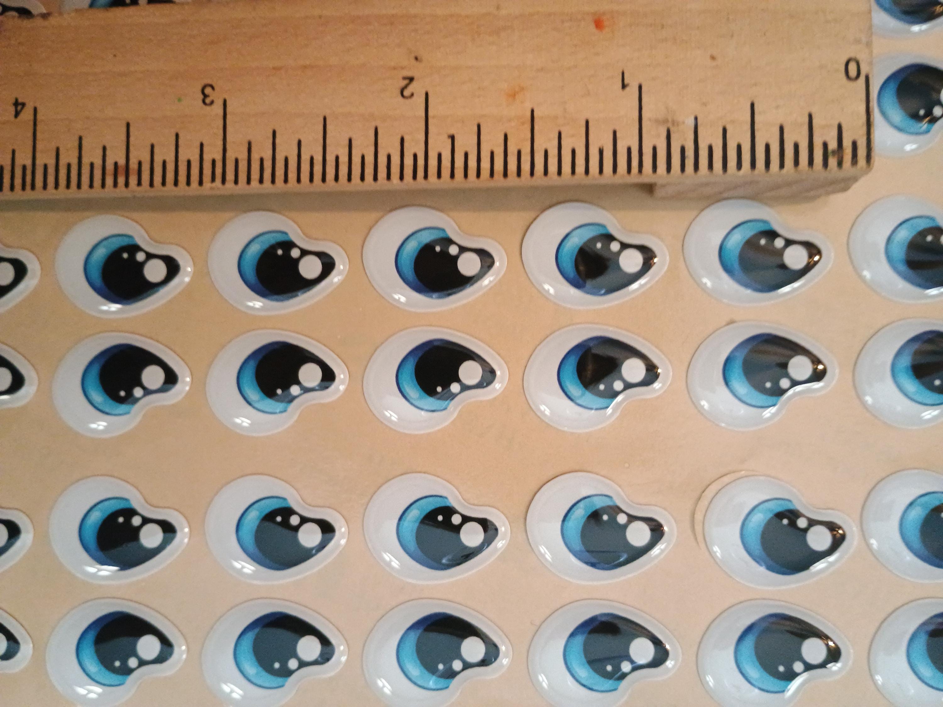 RBC#7 / MEDIUM / Resin eyes for clay / Ribbon Branch Crafts / air dry foam clay / porcelain clay / doll eyes