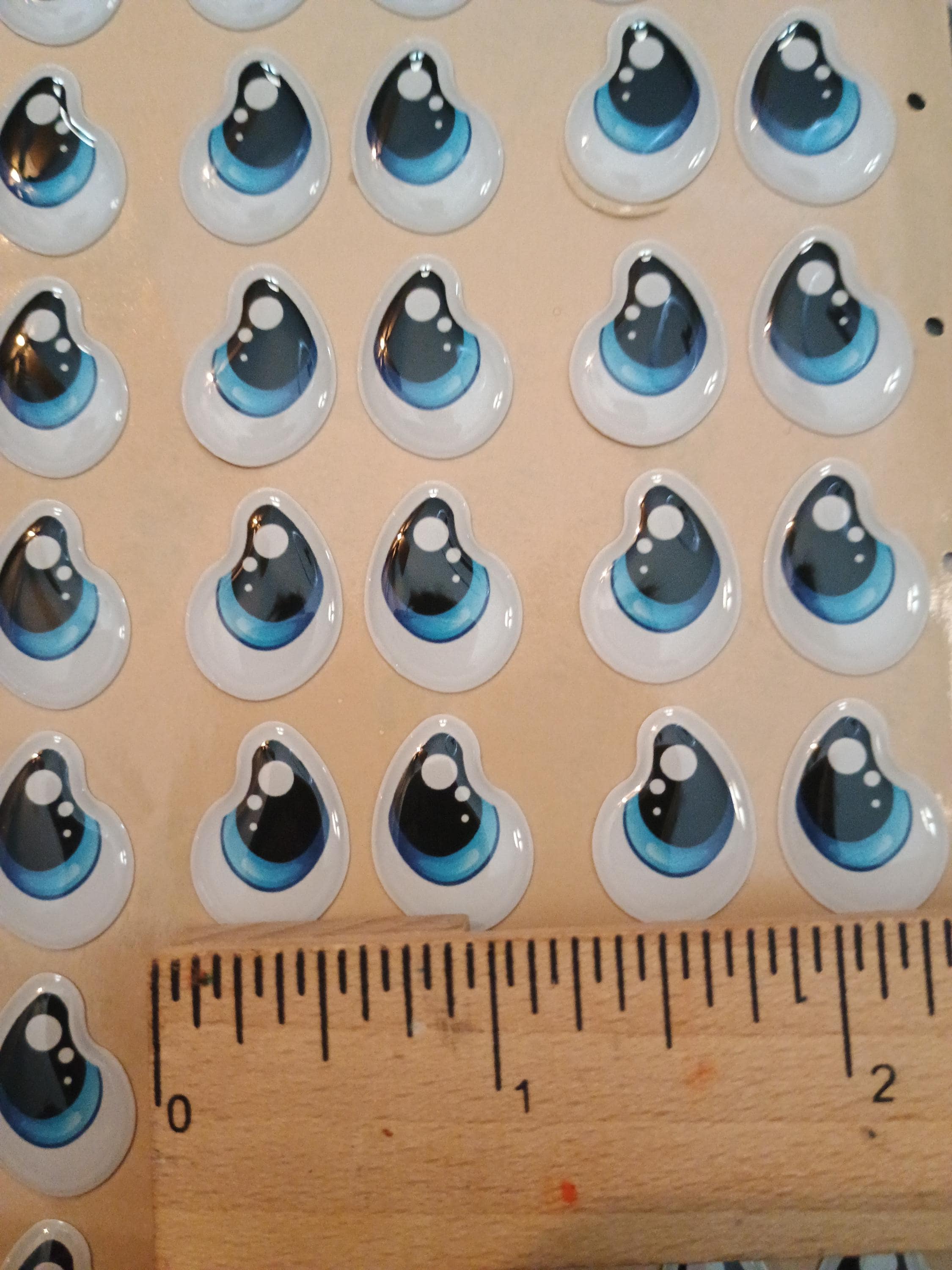 RBC#7 / MEDIUM / Resin eyes for clay / Ribbon Branch Crafts / air dry foam clay / porcelain clay / doll eyes