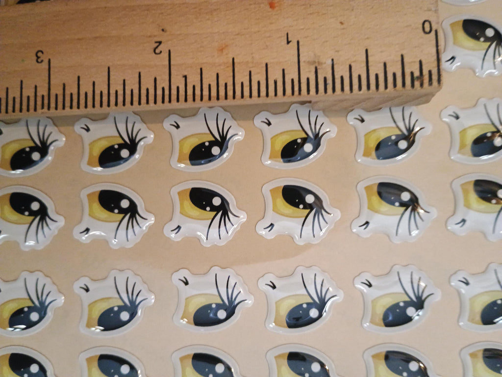 RBC#8 / MEDIUM  / Resin eyes for clay / Ribbon Branch Crafts / air dry foam clay / porcelain clay / doll eyes