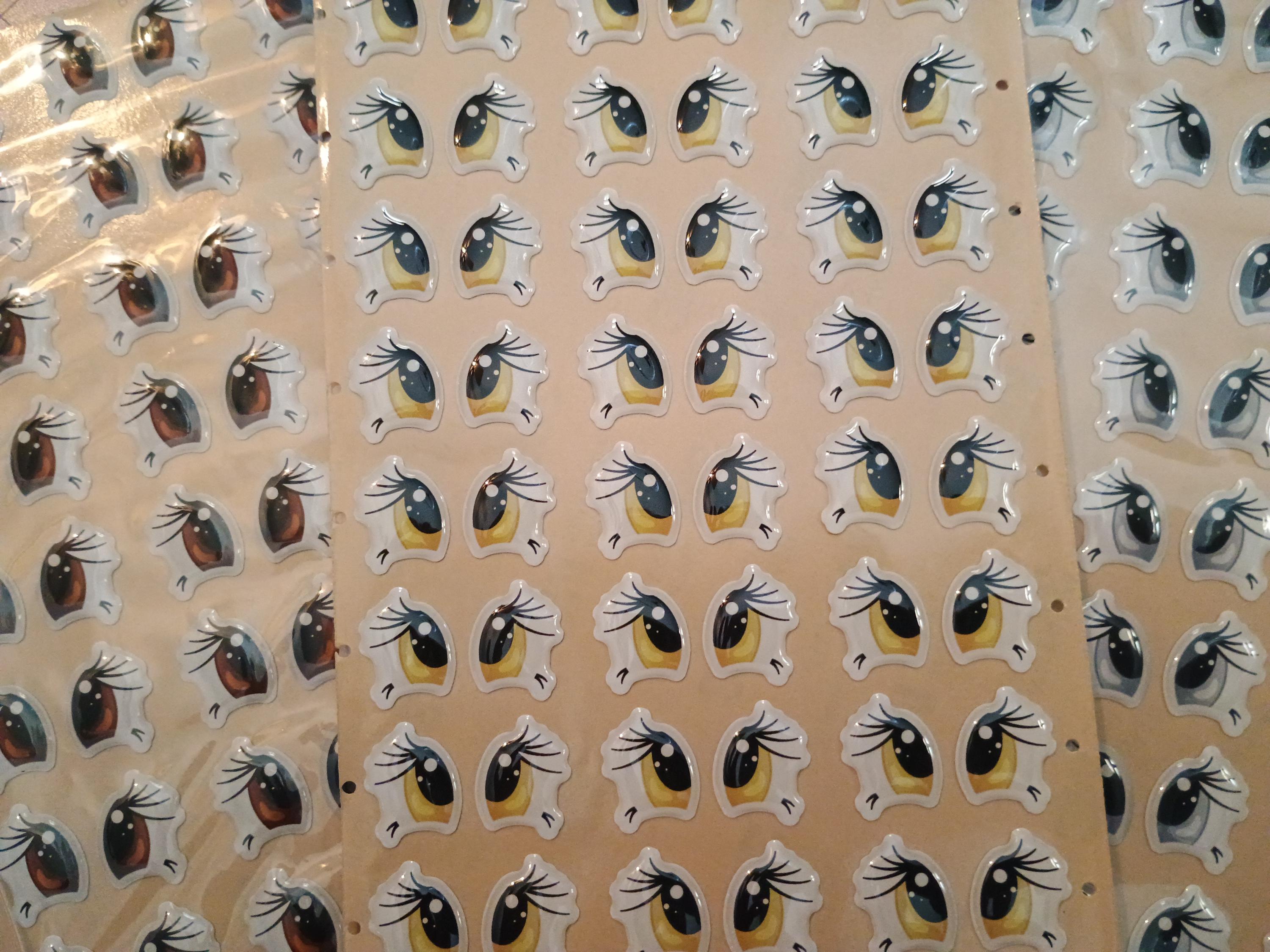 RBC#8 / MEDIUM  / Resin eyes for clay / Ribbon Branch Crafts / air dry foam clay / porcelain clay / doll eyes