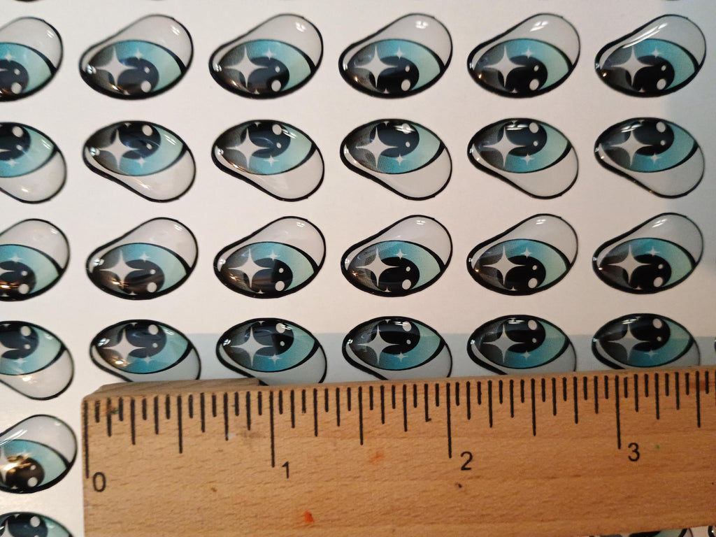 RBC#6 / ORIGINAL DESIGN / Resin eyes for clay / Ribbon Branch Crafts / air dry foam clay / porcelain clay / doll eyes