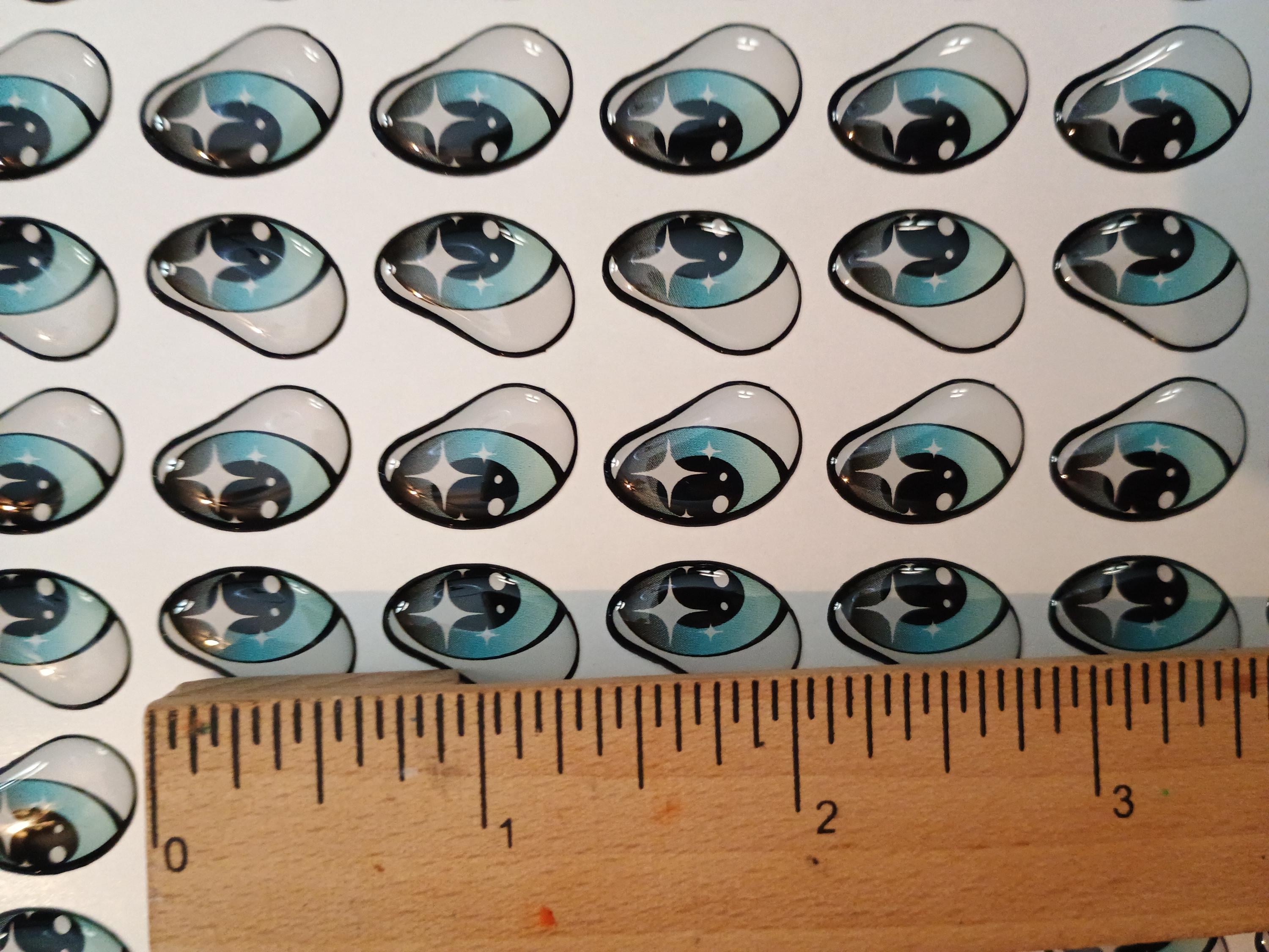 RBC#6 / ORIGINAL DESIGN / Resin eyes for clay / Ribbon Branch Crafts / air dry foam clay / porcelain clay / doll eyes