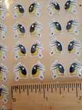 RBC#8 / MEDIUM  / Resin eyes for clay / Ribbon Branch Crafts / air dry foam clay / porcelain clay / doll eyes