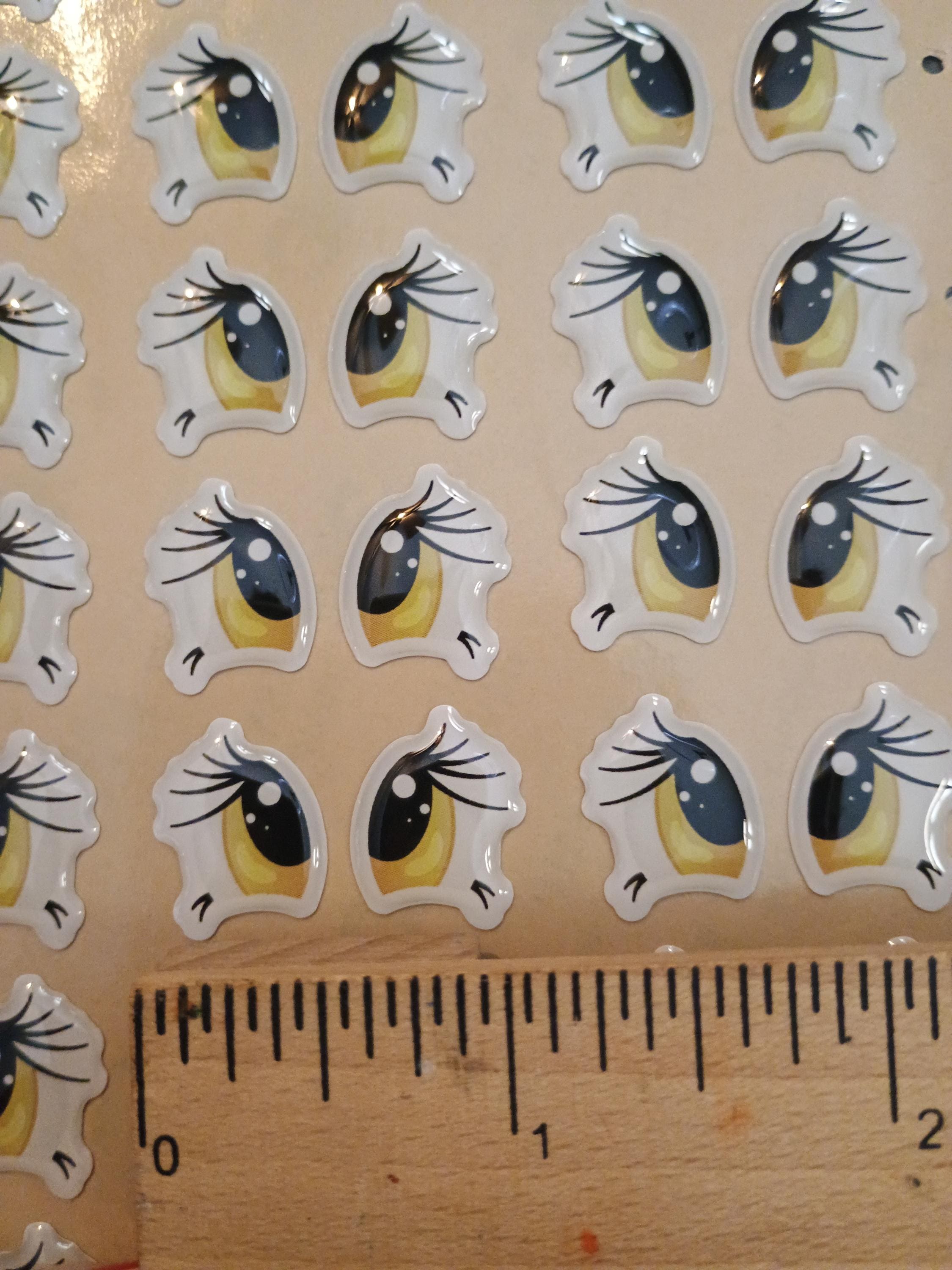 RBC#8 / MEDIUM  / Resin eyes for clay / Ribbon Branch Crafts / air dry foam clay / porcelain clay / doll eyes