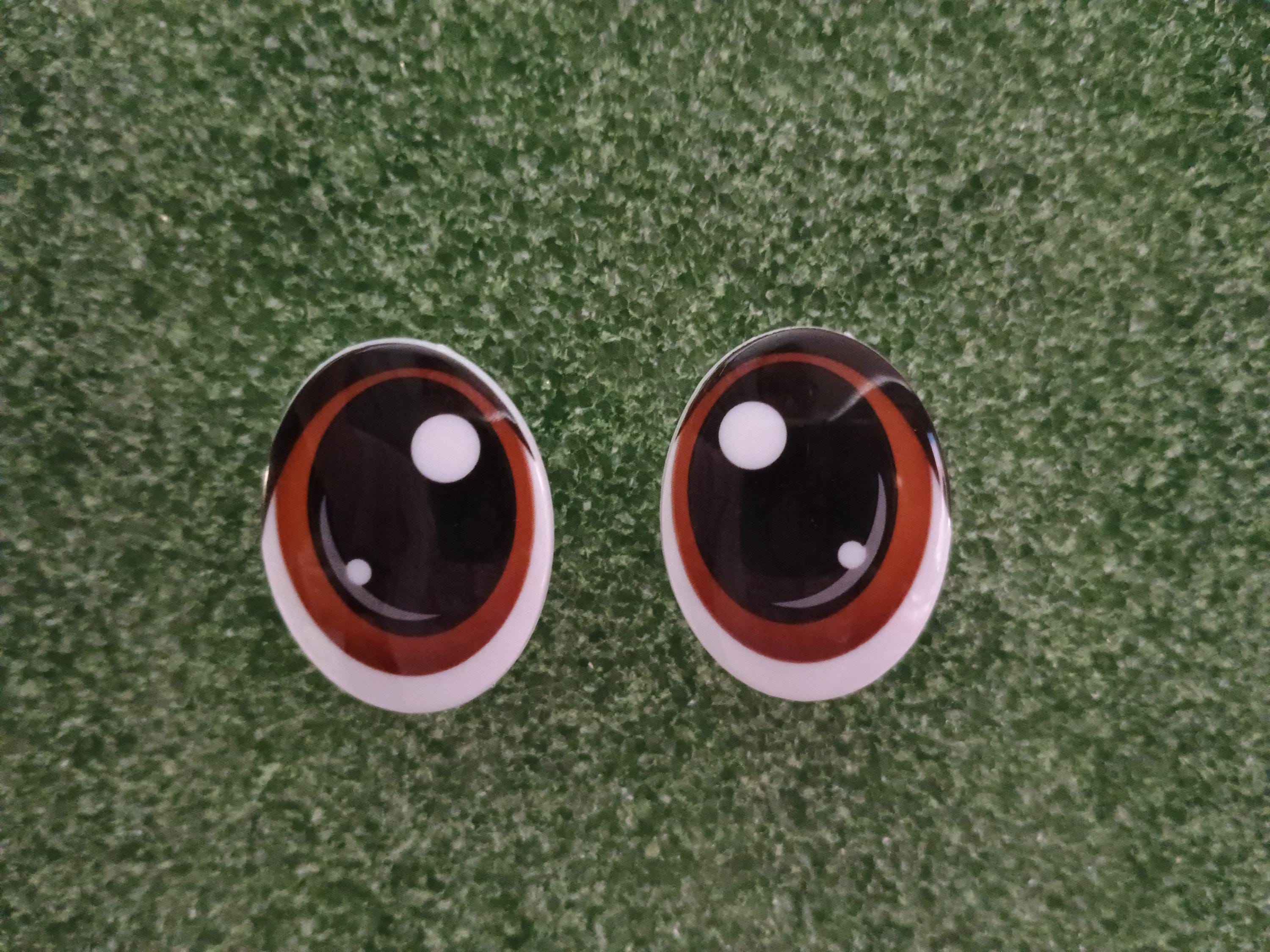 PLASTIC#1 / LARGE / 20pairs plastic eyes for crafts / Ribbon Branch Crafts / air dry foam clay / porcelain clay / doll eyes