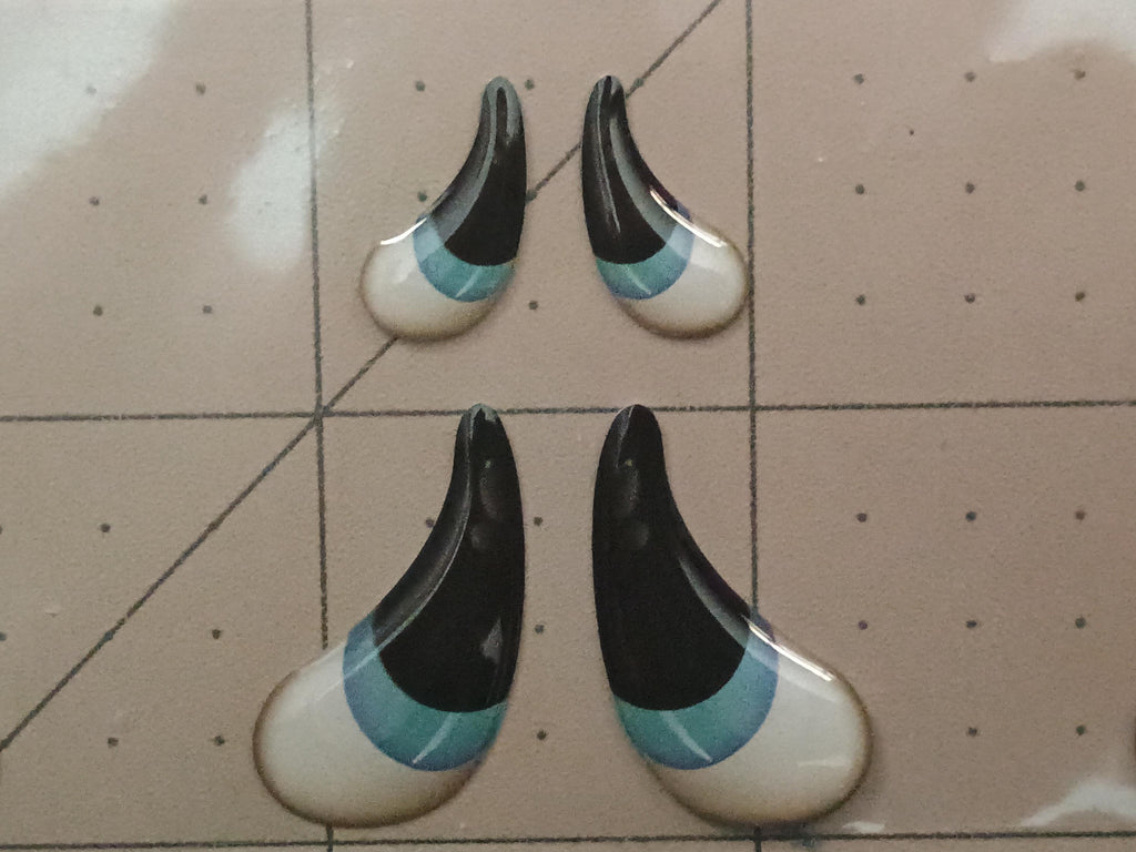 RBC#15 / ORIGINAL DESIGN / Resin eyes for clay / Ribbon Branch Crafts / air dry foam clay / porcelain clay / doll eyes /primitive