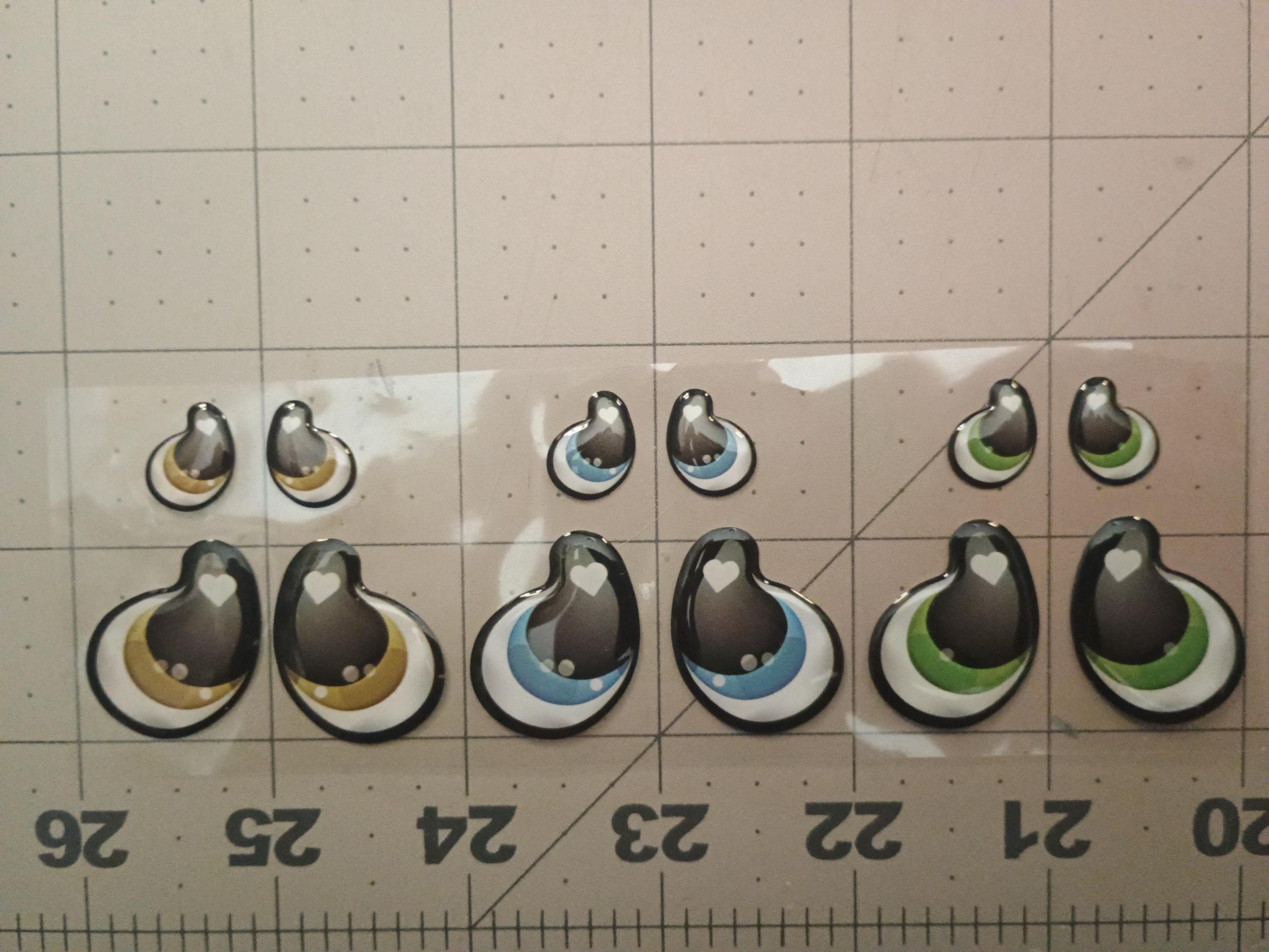 RBC#16 / ORIGINAL DESIGN / Resin eyes for clay / Ribbon Branch Crafts / air dry foam clay / porcelain clay / doll eyes
