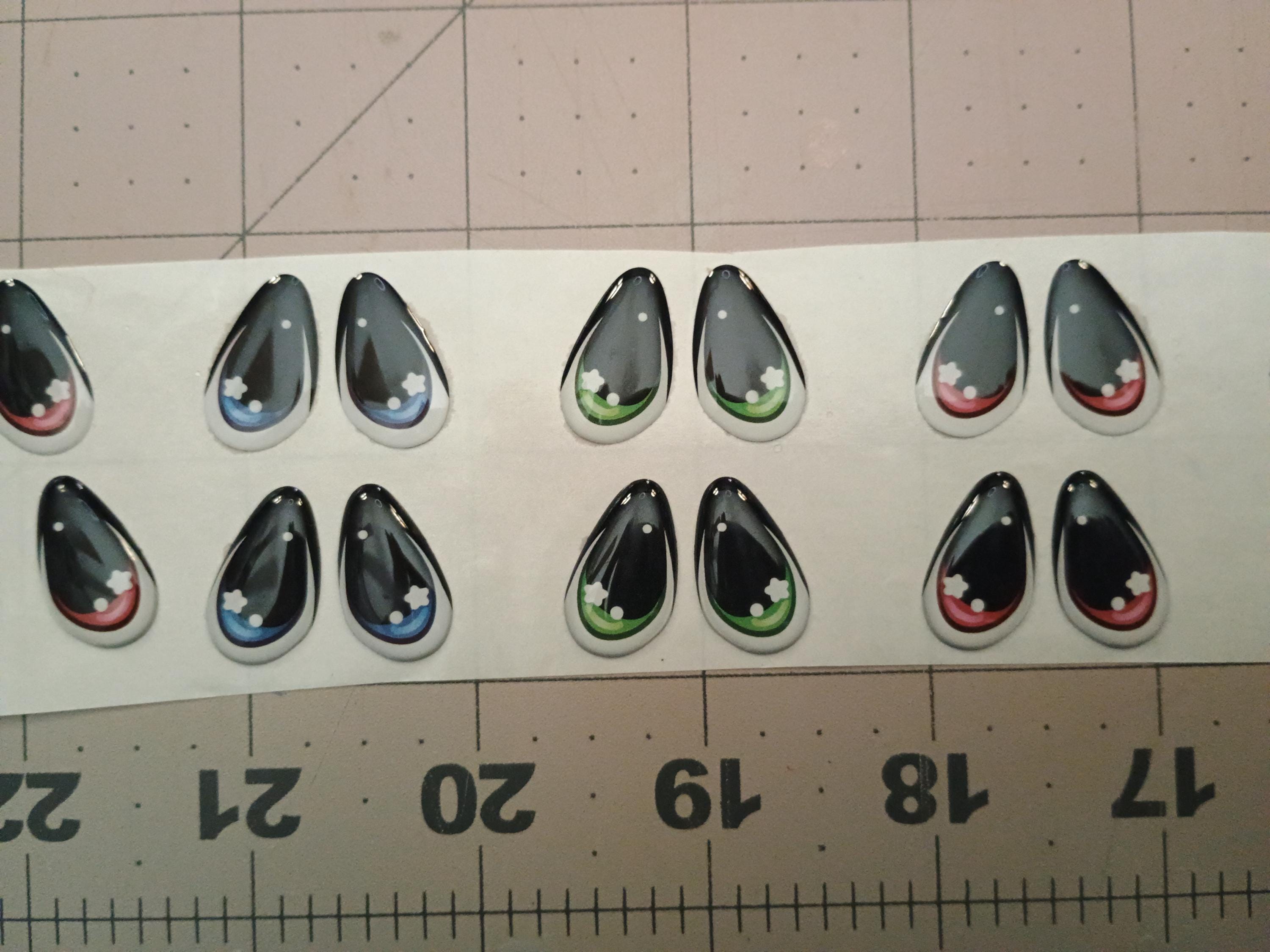 RBC#4 / ORIGINAL DESIGN / Resin eyes for clay / Ribbon Branch Crafts / air dry foam clay / porcelain clay / doll eyes