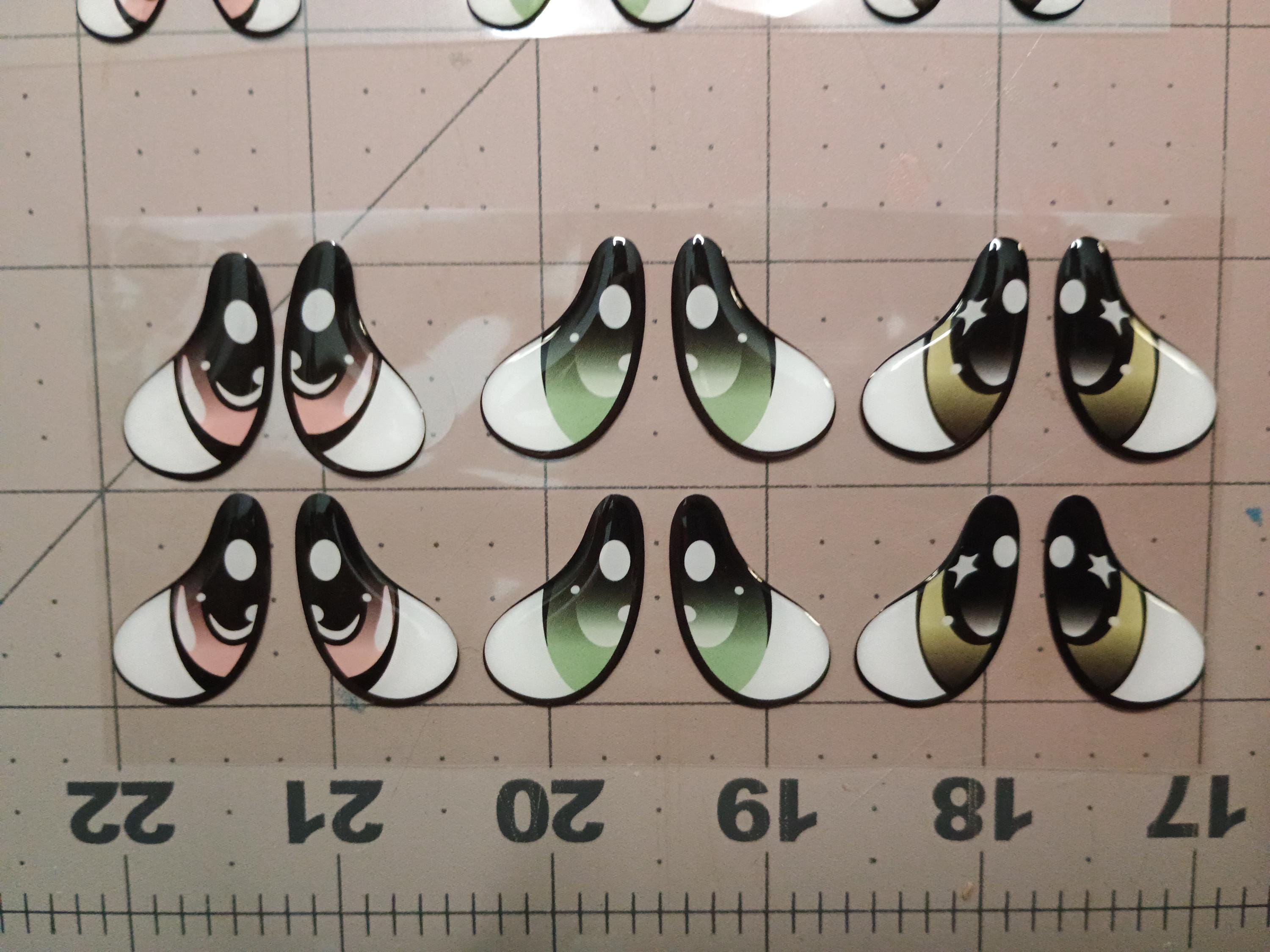 RBC#18 / ORIGINAL DESIGN / Resin eyes for clay / Ribbon Branch Crafts / air dry foam clay / porcelain clay / doll eyes
