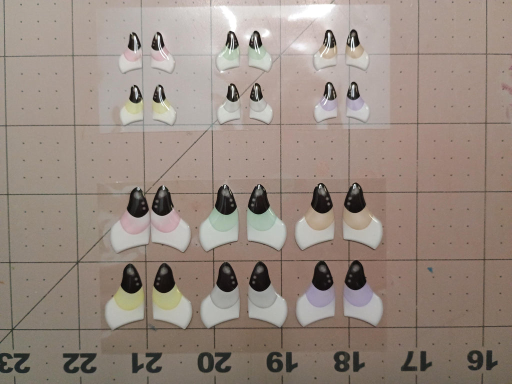 RBC#19 / ORIGINAL DESIGN / Resin eyes for clay / Ribbon Branch Crafts / air dry foam clay / porcelain clay / doll eyes