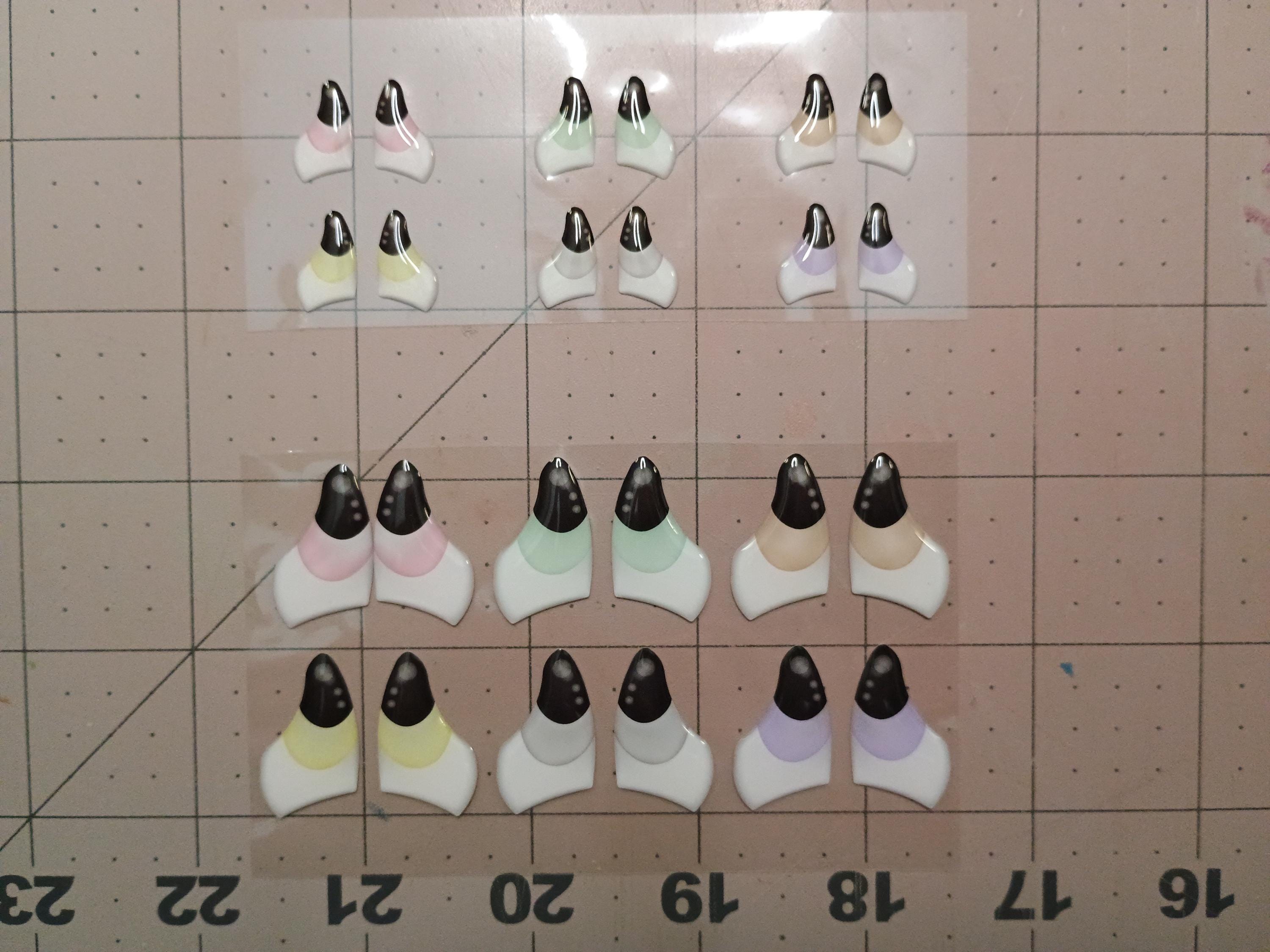 RBC#19 / ORIGINAL DESIGN / Resin eyes for clay / Ribbon Branch Crafts / air dry foam clay / porcelain clay / doll eyes