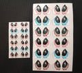 RBC#14 GLITTER resin eyes for clay / Ribbon Branch Crafts / air dry foam clay / porcelain clay / doll eyes / felt eyes