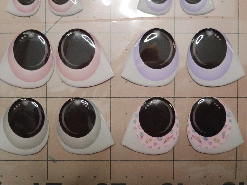RBC#17 / ORIGINAL DESIGN / Resin eyes for clay / Ribbon Branch Crafts / air dry foam clay / porcelain clay / doll eyes