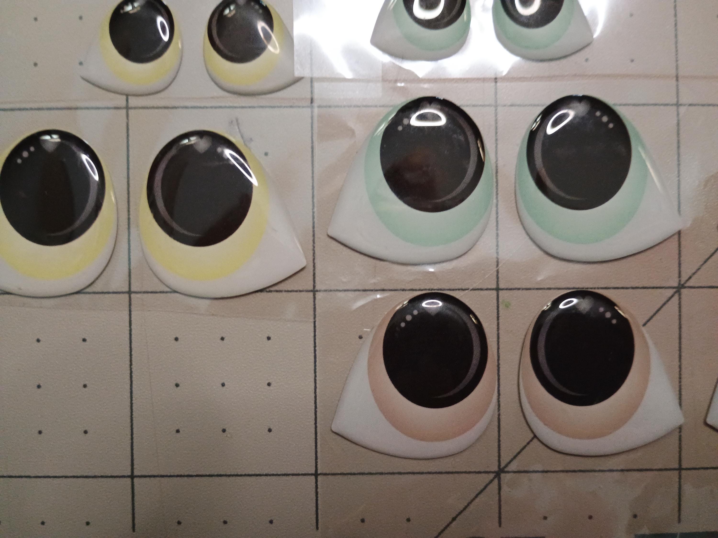 RBC#17 / ORIGINAL DESIGN / Resin eyes for clay / Ribbon Branch Crafts / air dry foam clay / porcelain clay / doll eyes