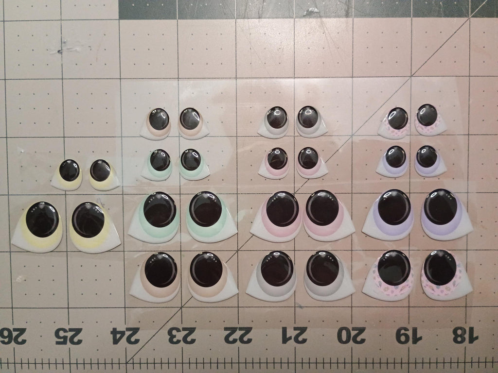 RBC#17 / ORIGINAL DESIGN / Resin eyes for clay / Ribbon Branch Crafts / air dry foam clay / porcelain clay / doll eyes