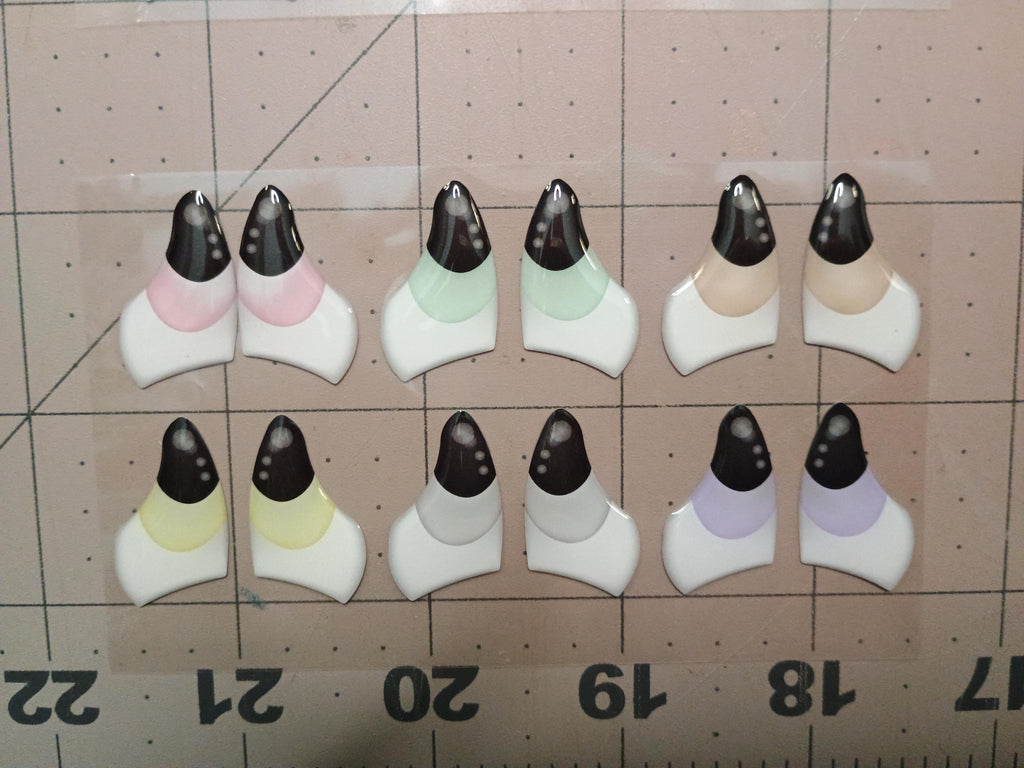 RBC#19 / ORIGINAL DESIGN / Resin eyes for clay / Ribbon Branch Crafts / air dry foam clay / porcelain clay / doll eyes