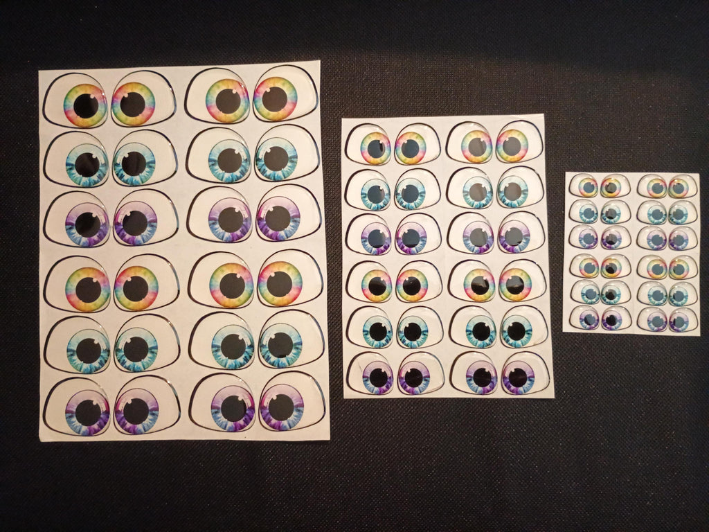 RBC#20 / Resin eyes for clay / Ribbon Branch Crafts / air dry foam clay / porcelain clay / doll eyes /felt eyes