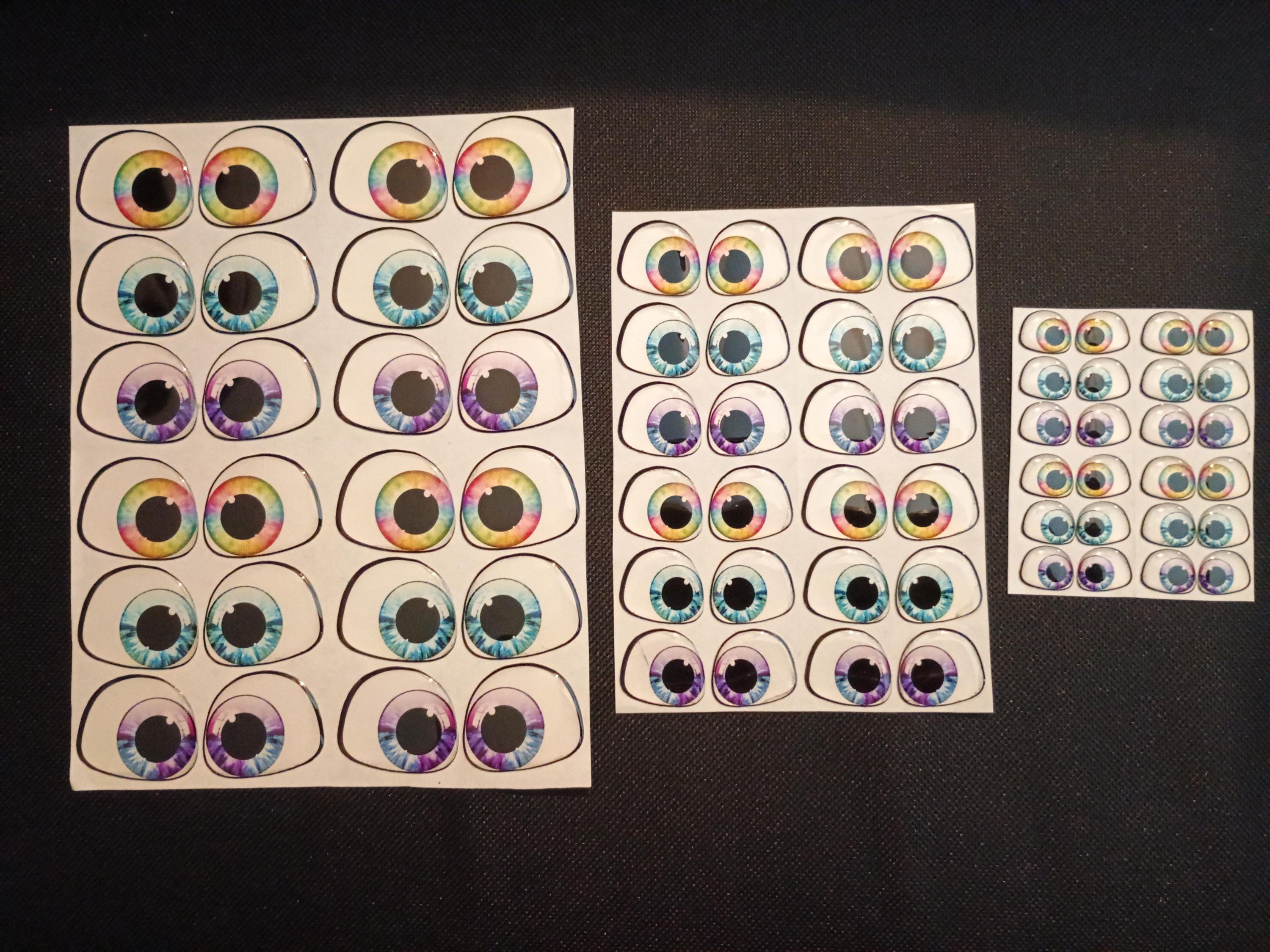 RBC#20 / Resin eyes for clay / Ribbon Branch Crafts / air dry foam clay / porcelain clay / doll eyes /felt eyes