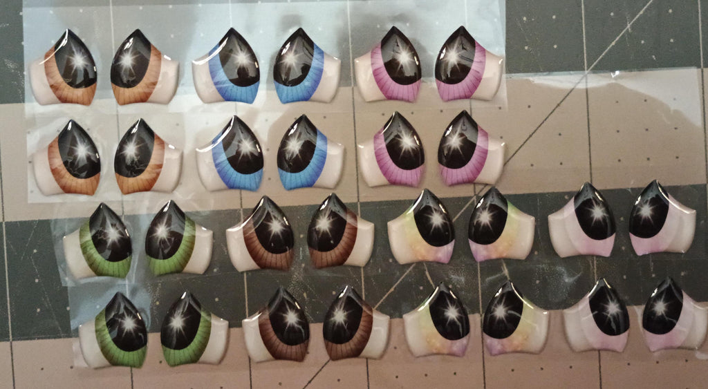 RBC#21 / ORIGINAL DESIGN / Resin eyes for clay / Ribbon Branch Crafts / air dry foam clay / porcelain clay / doll eyes /felt eyes