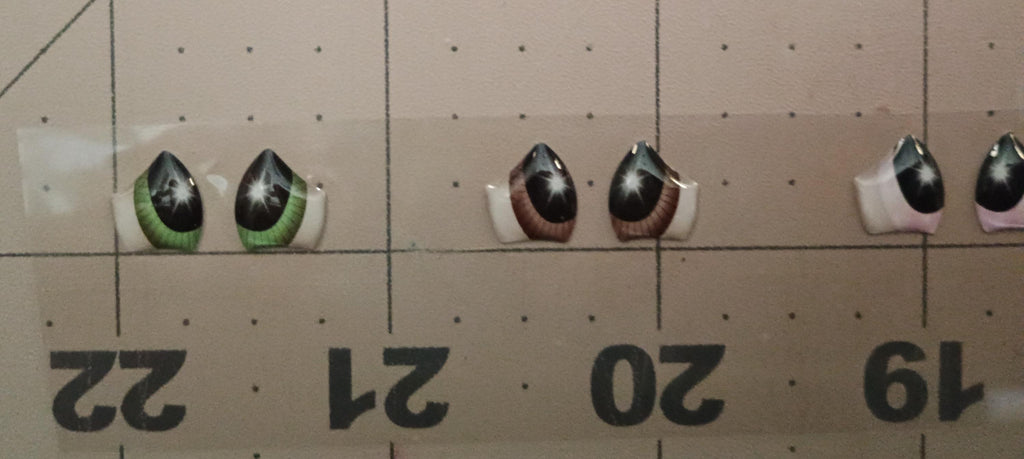 RBC#21 / ORIGINAL DESIGN / Resin eyes for clay / Ribbon Branch Crafts / air dry foam clay / porcelain clay / doll eyes /felt eyes