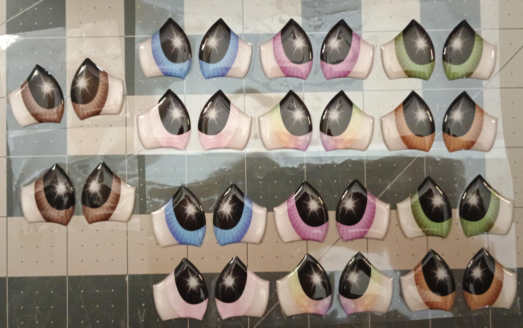 RBC#21 / ORIGINAL DESIGN / Resin eyes for clay / Ribbon Branch Crafts / air dry foam clay / porcelain clay / doll eyes /felt eyes