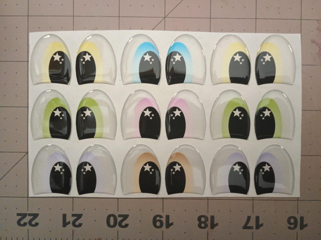 RBC#23 / ORIGINAL DESIGN / Resin eyes for clay / Ribbon Branch Crafts / air dry foam clay / porcelain clay / doll eyes /felt eyes