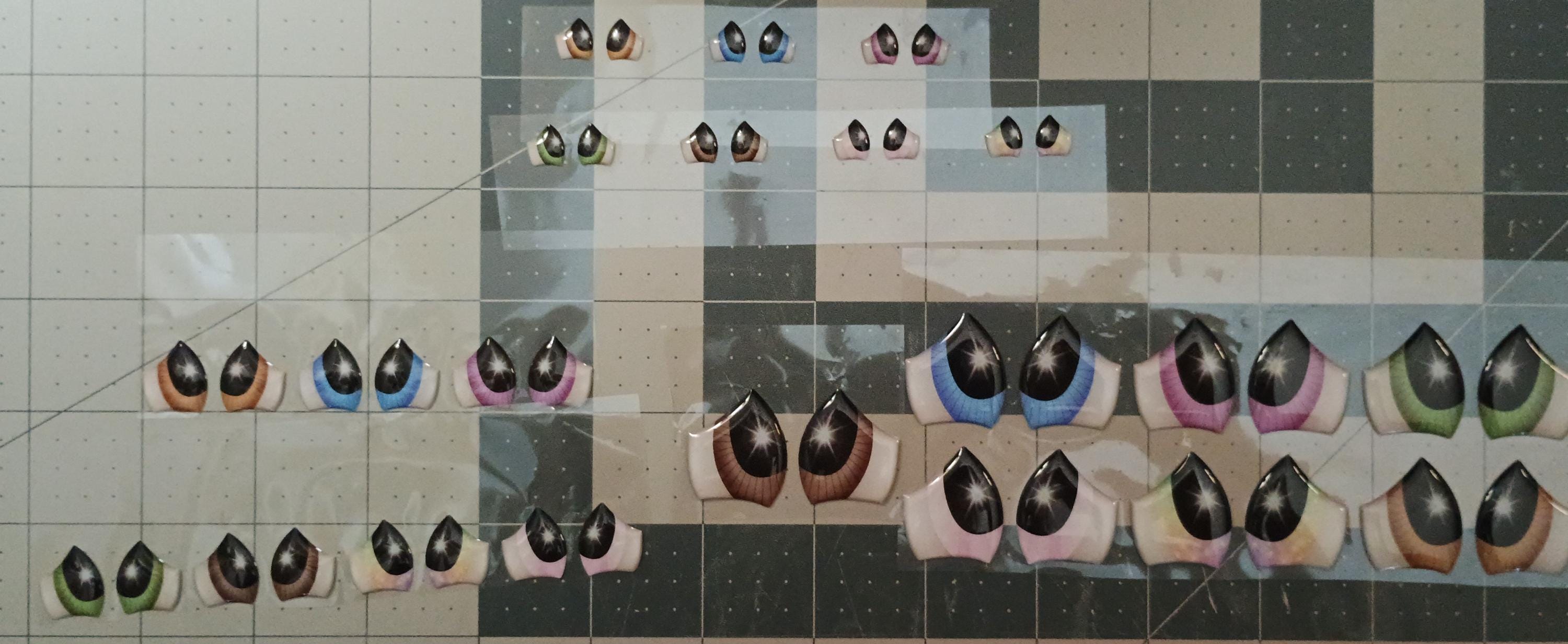RBC#21 / ORIGINAL DESIGN / Resin eyes for clay / Ribbon Branch Crafts / air dry foam clay / porcelain clay / doll eyes /felt eyes