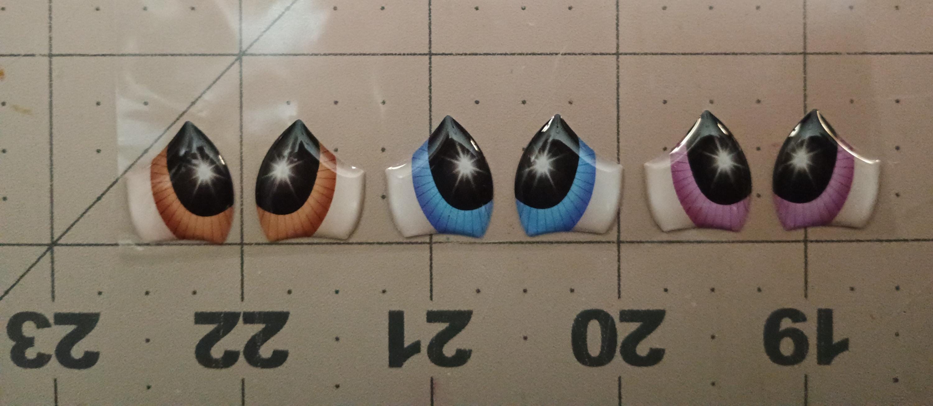RBC#21 / ORIGINAL DESIGN / Resin eyes for clay / Ribbon Branch Crafts / air dry foam clay / porcelain clay / doll eyes /felt eyes