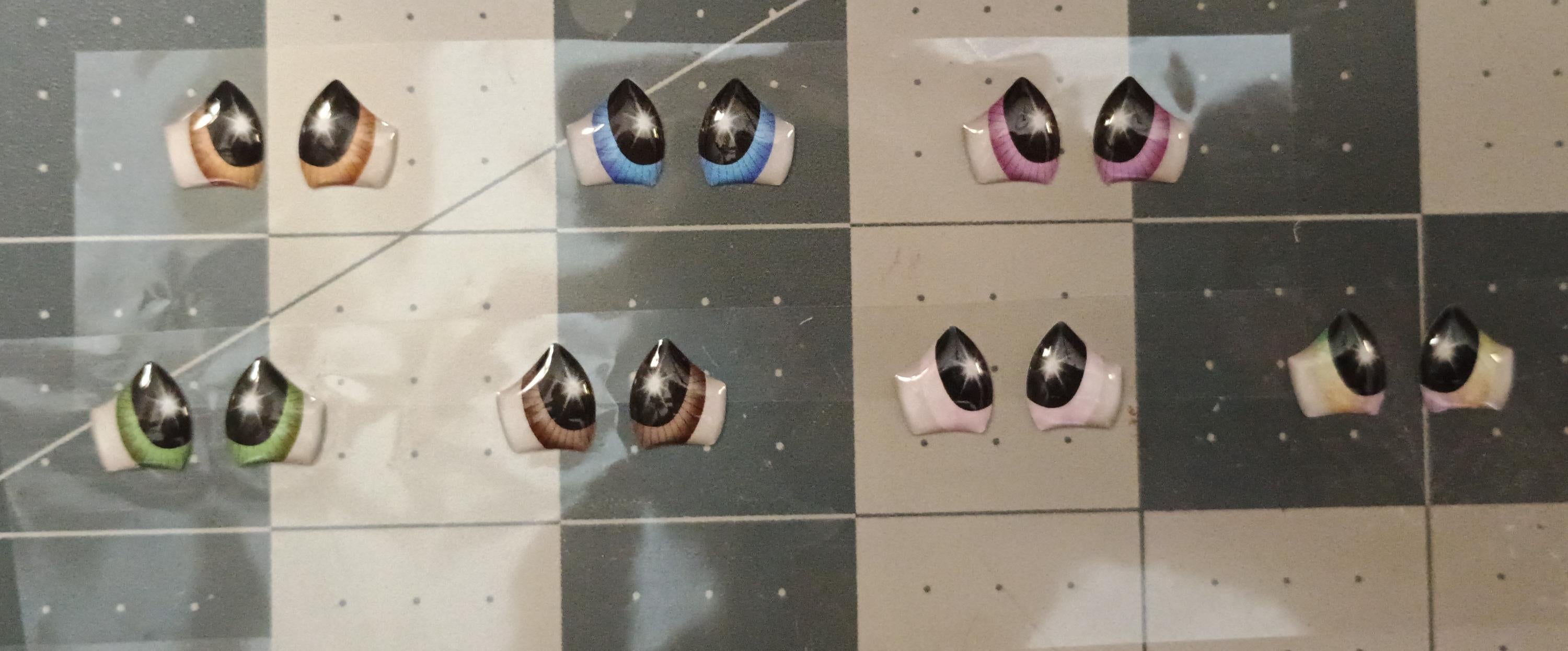 RBC#21 / ORIGINAL DESIGN / Resin eyes for clay / Ribbon Branch Crafts / air dry foam clay / porcelain clay / doll eyes /felt eyes