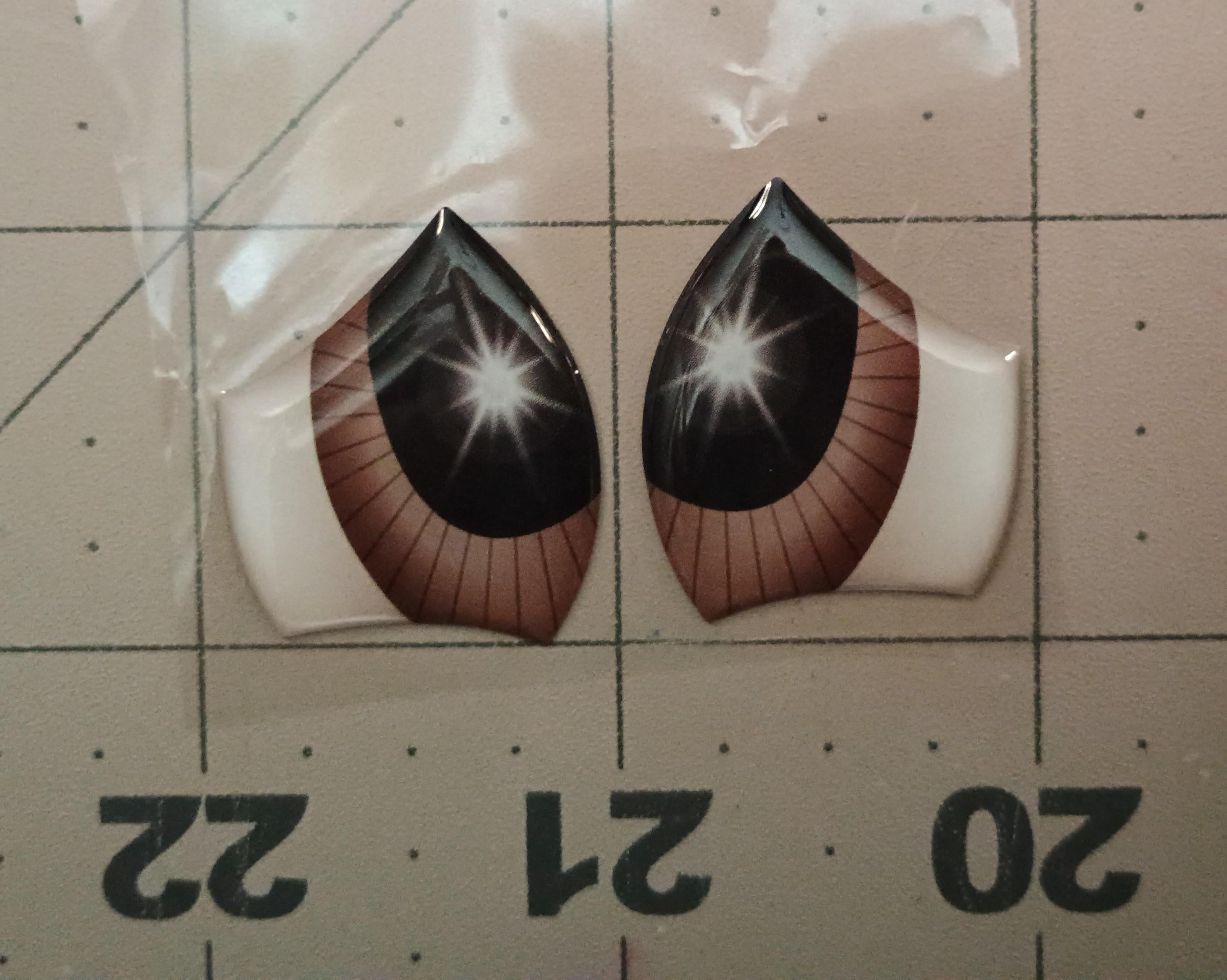 RBC#21 / ORIGINAL DESIGN / Resin eyes for clay / Ribbon Branch Crafts / air dry foam clay / porcelain clay / doll eyes /felt eyes