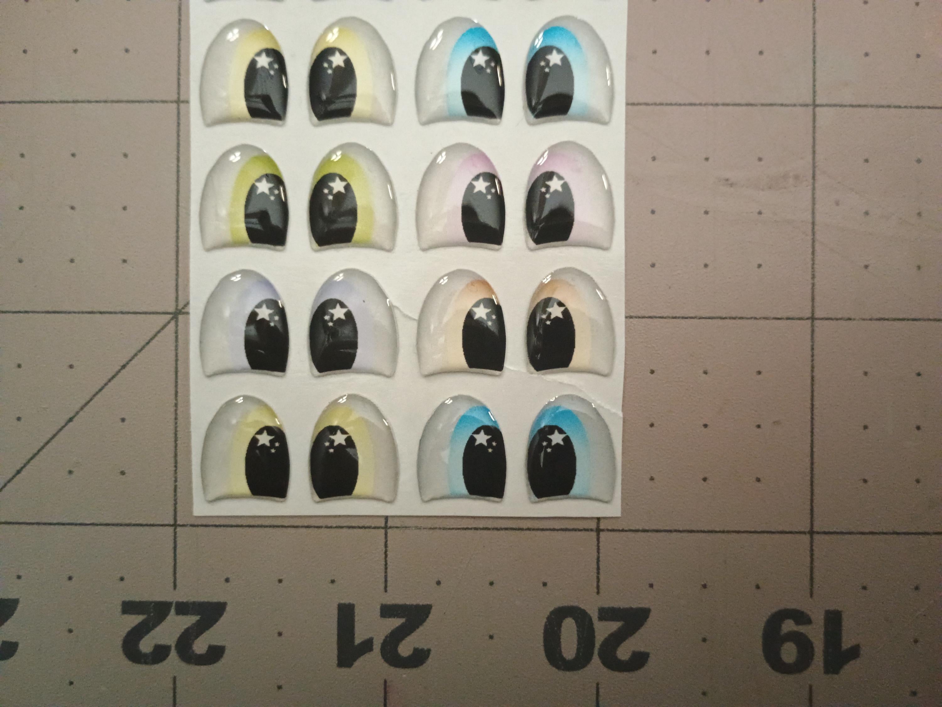RBC#23 / ORIGINAL DESIGN / Resin eyes for clay / Ribbon Branch Crafts / air dry foam clay / porcelain clay / doll eyes /felt eyes