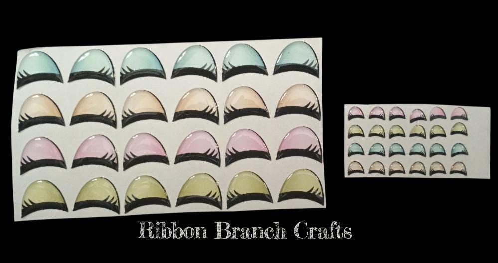 RBC#24 / Resin eyes for clay / Ribbon Branch Crafts / air dry foam clay / porcelain clay / doll eyes /felt eyes
