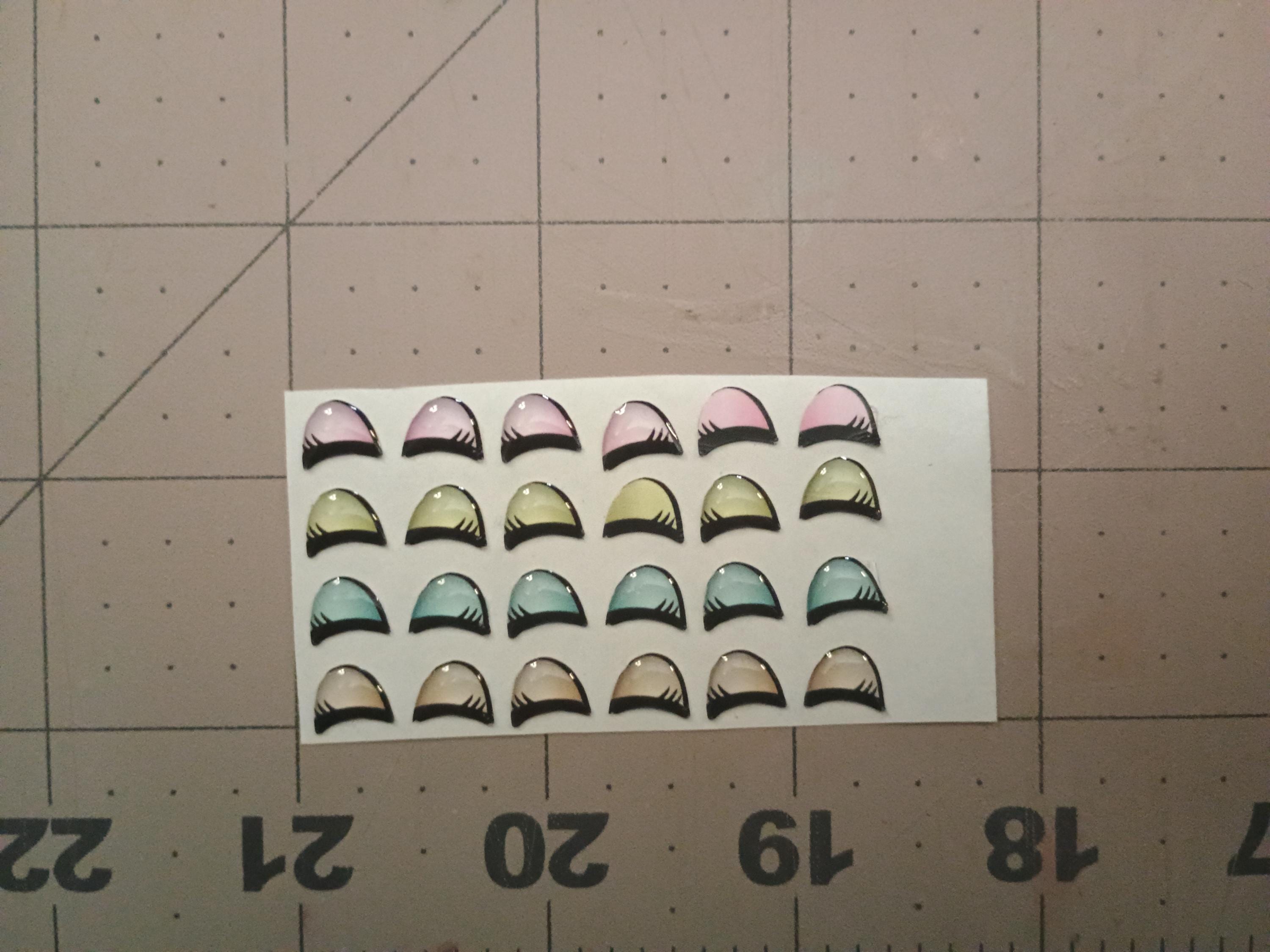 RBC#24 / Resin eyes for clay / Ribbon Branch Crafts / air dry foam clay / porcelain clay / doll eyes /felt eyes